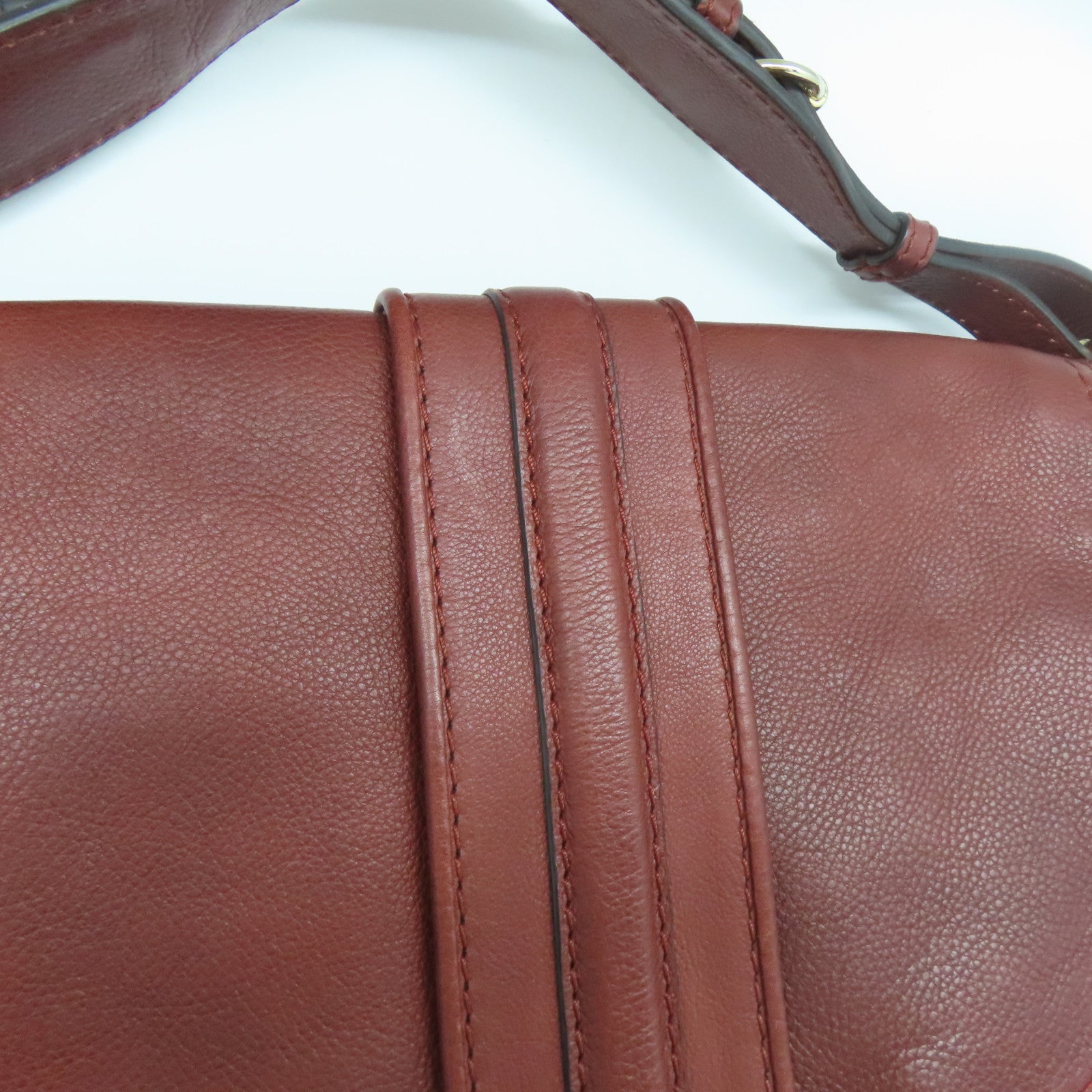 GUCCI 帆布/皮革Shoulder Bag金扣肩背袋紅色