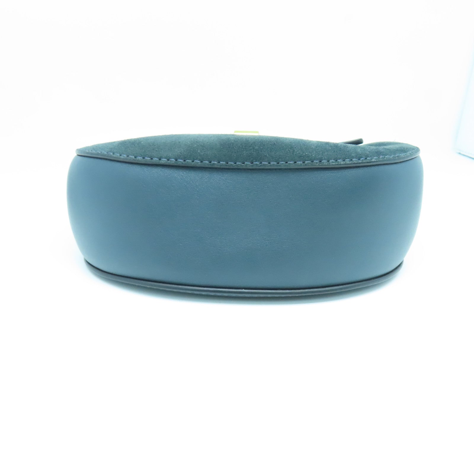 Chloe suede / cowhide leather Shoulder Bag gold buckle shoulder bag teal