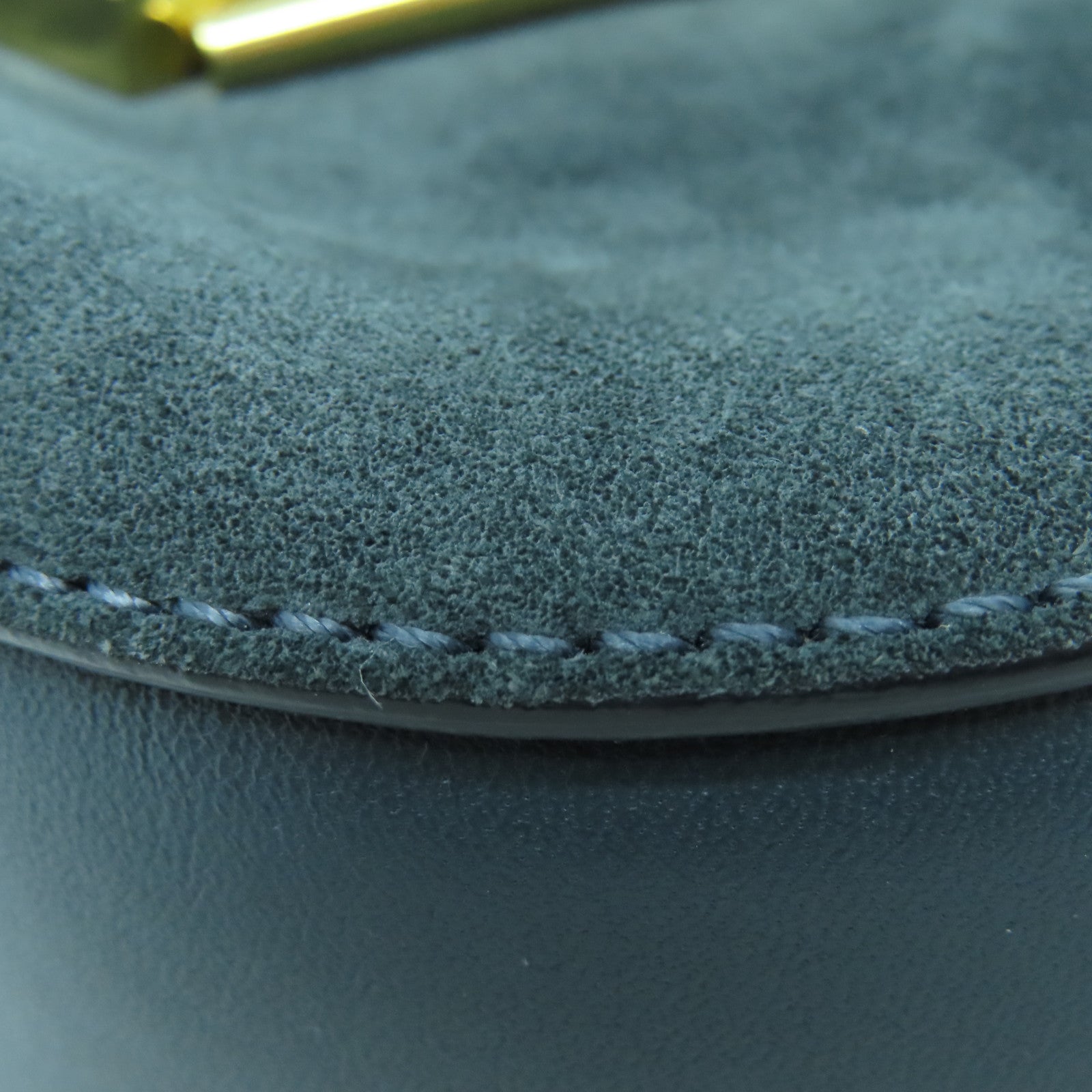 Chloe suede / cowhide leather Shoulder Bag gold buckle shoulder bag teal