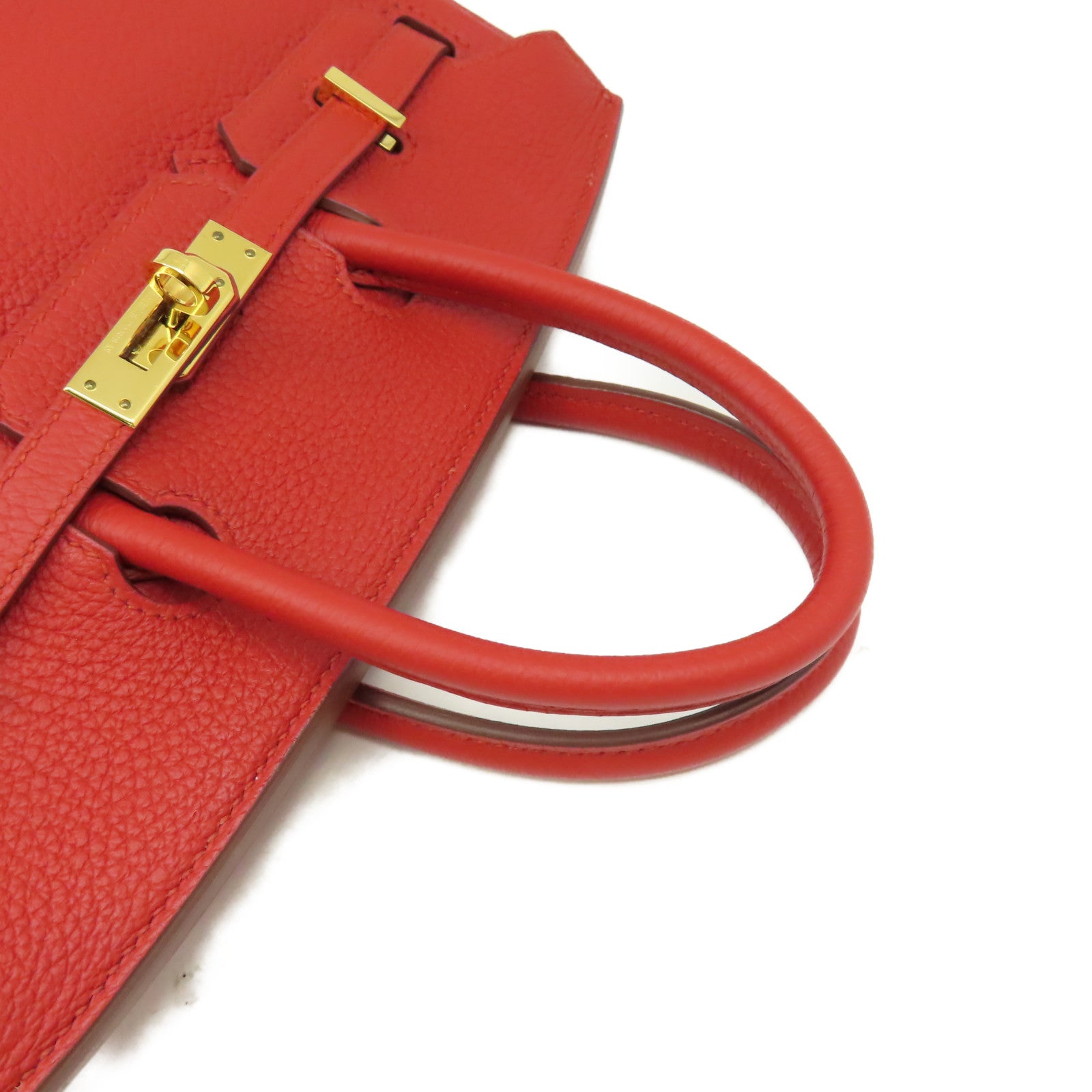 HERMES Togo皮革Birkin 25 Hand Bag金扣手挽袋Rouge Casaque法拉利紅色