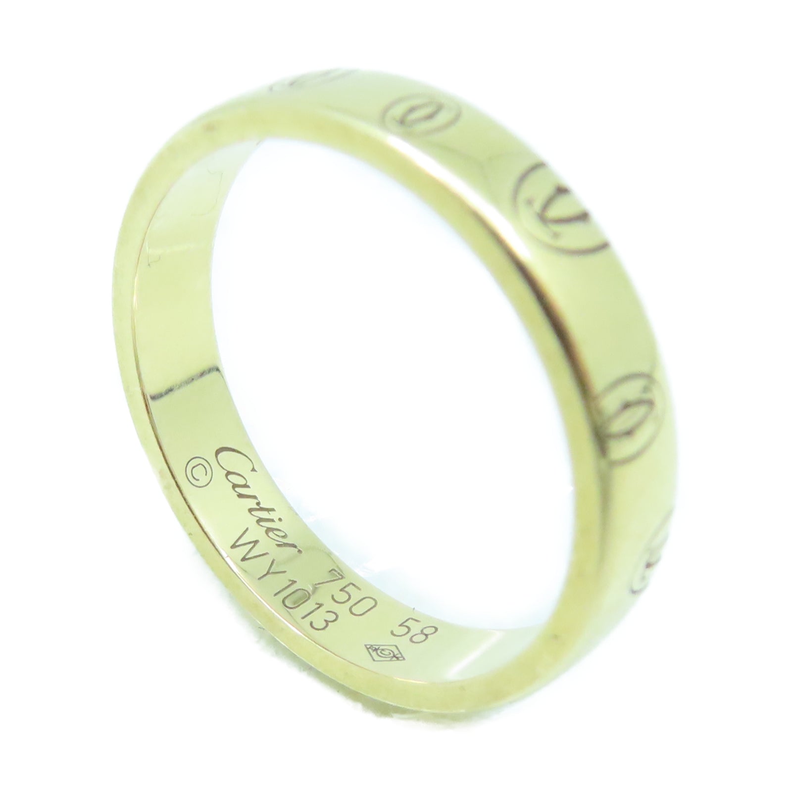 CARTIER 18K黃金HappyBirthday Ring戒指US#8.5