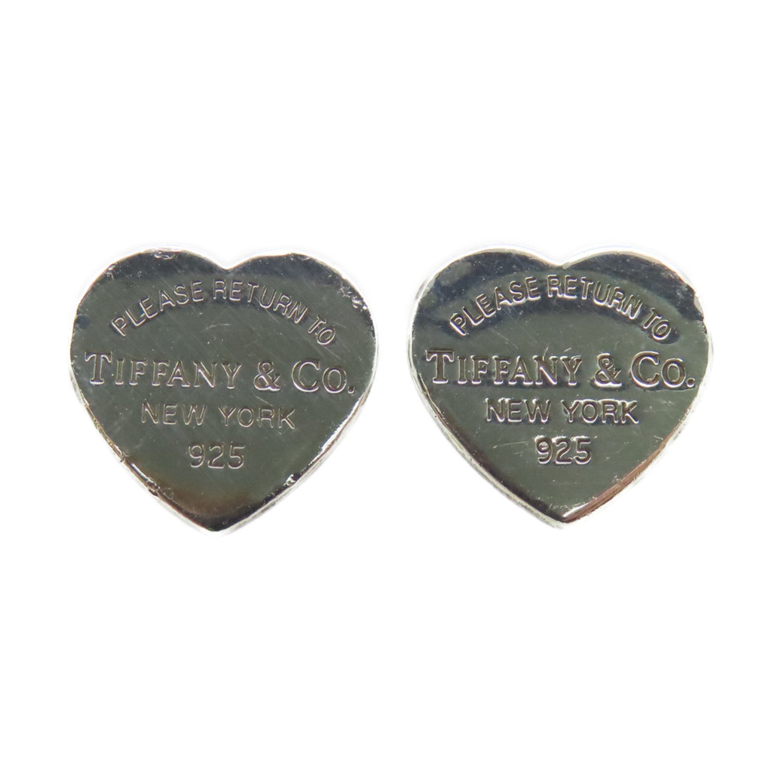 TIFFANY＆CO 925純銀Heart Tag Earrings耳環