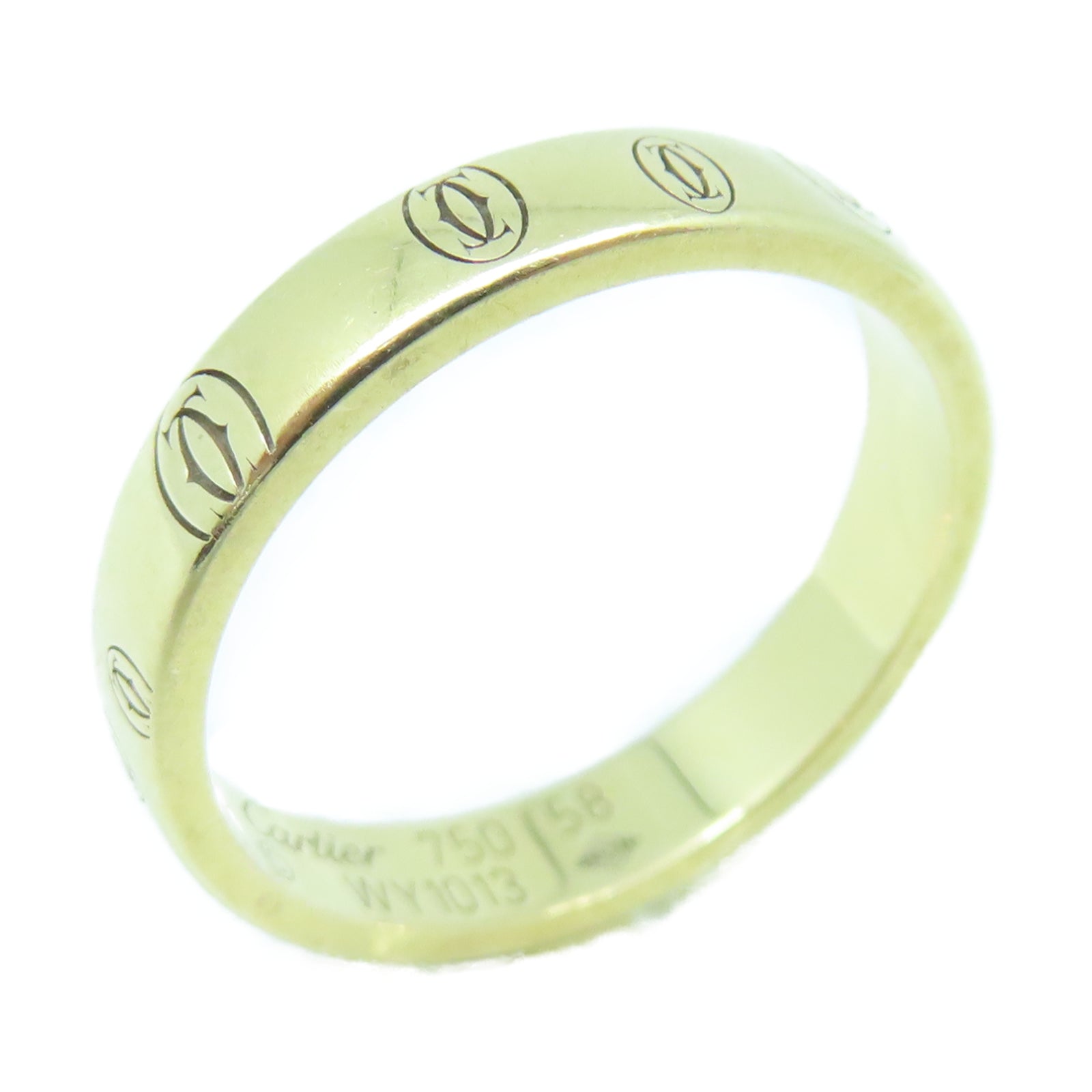 CARTIER 18K黃金HappyBirthday Ring戒指US#8.5