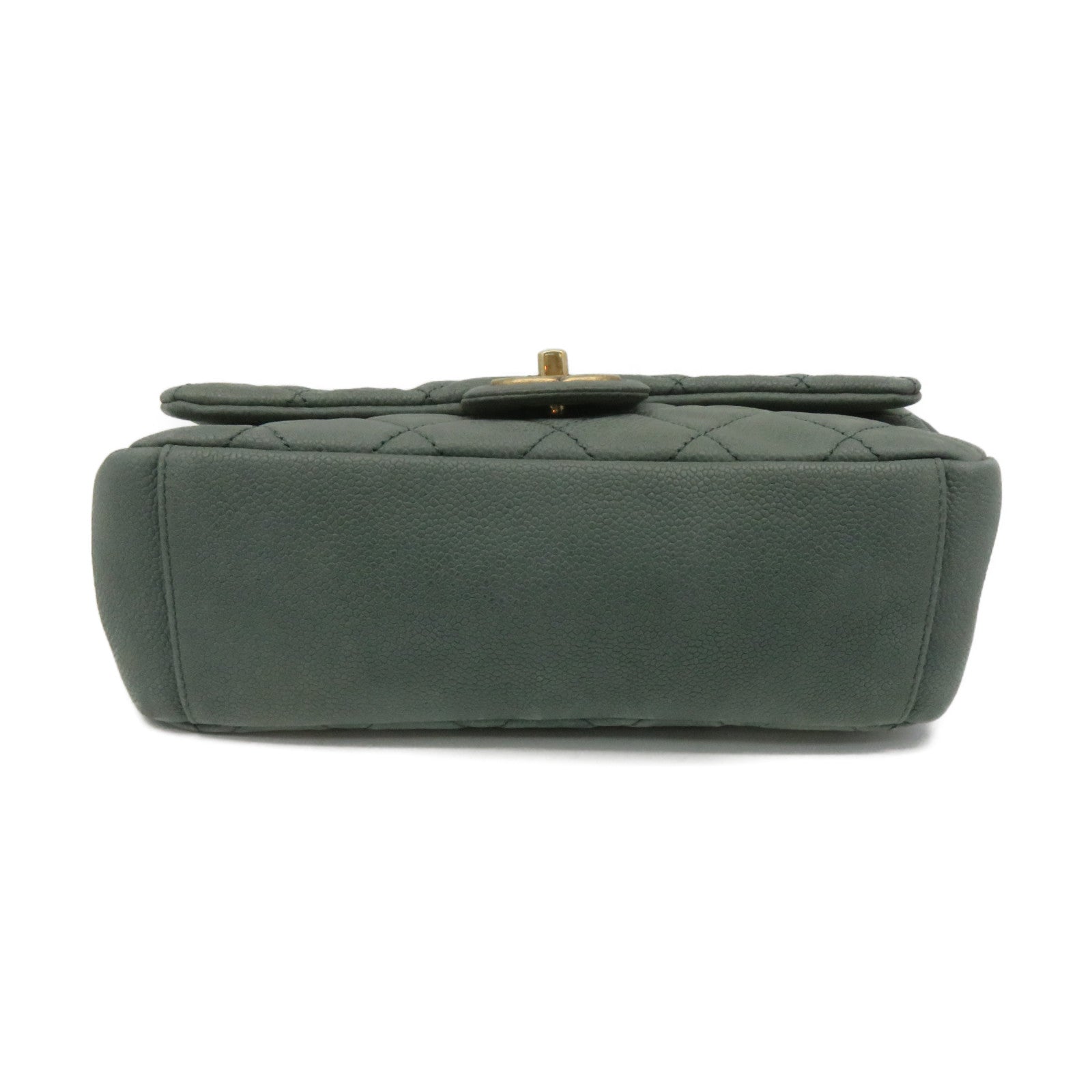 CHANEL Lingge Caviar Leather Chain Shoulder Bag Gold Buckle Chain Belt Handle Shoulder Back Dual-purpose Bag Green