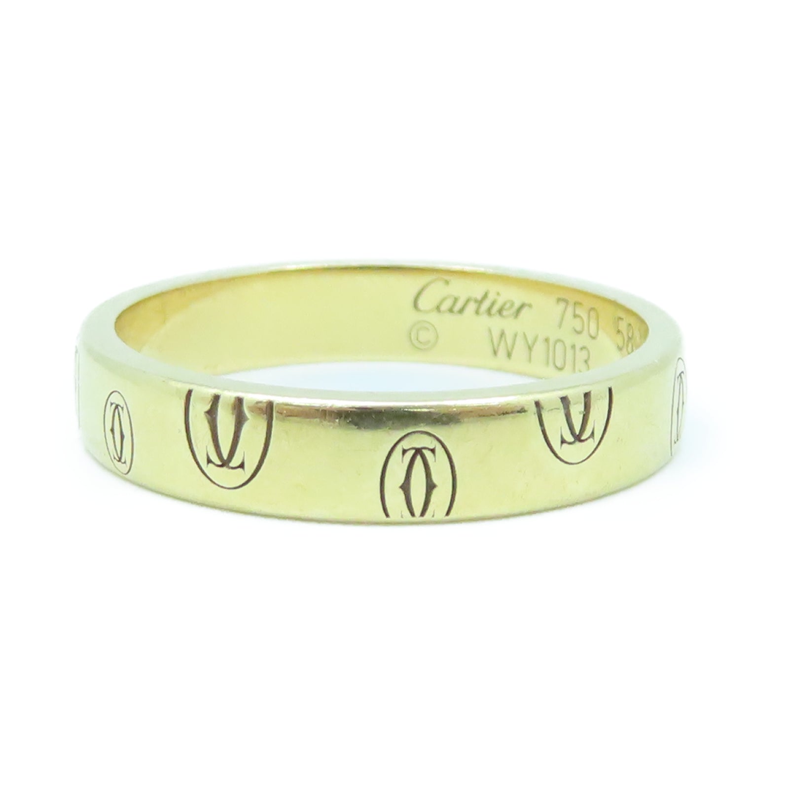 CARTIER 18K黃金HappyBirthday Ring戒指US#8.5