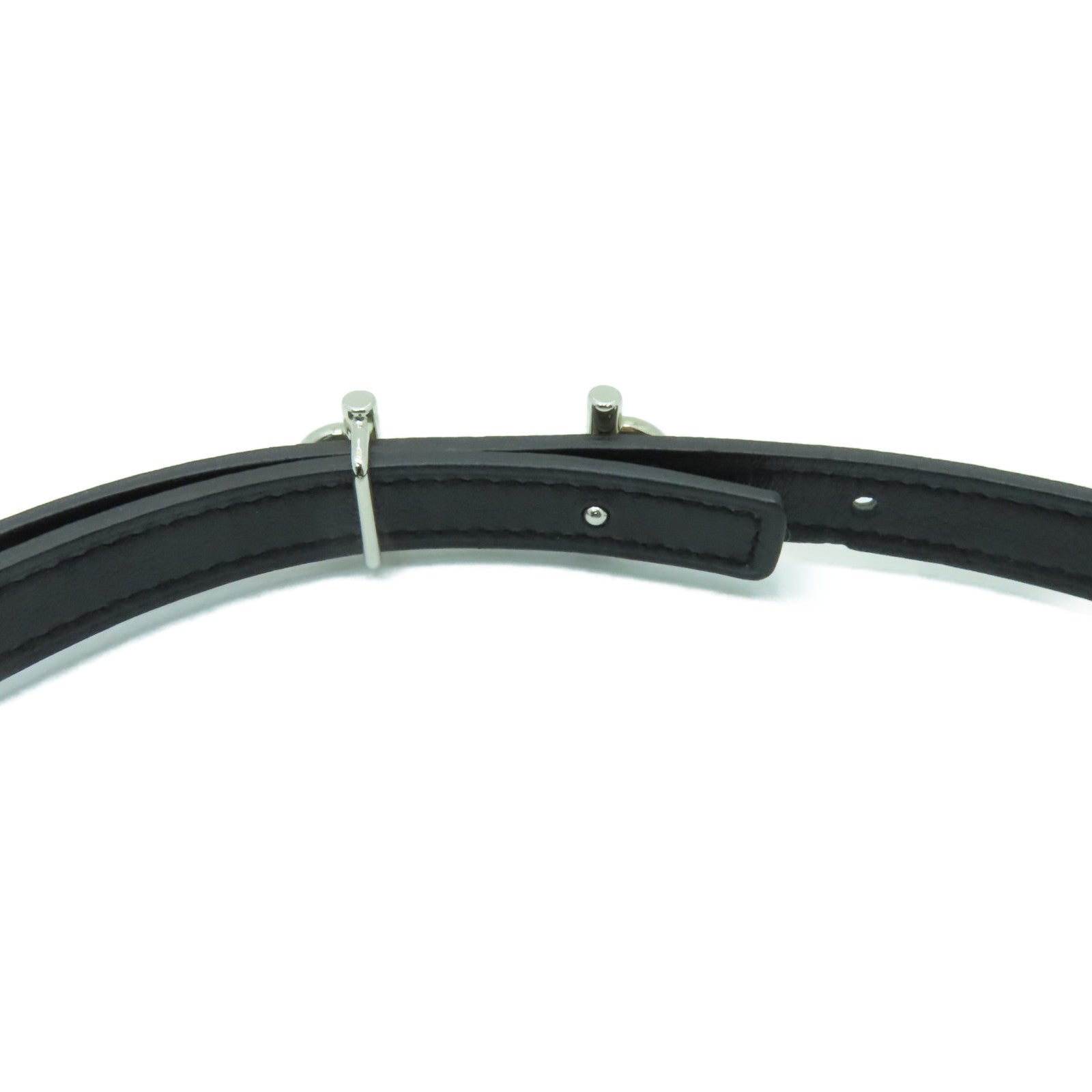 HERMES Epsom皮革Belt 75cm銀扣皮帶Etoupe灰色
