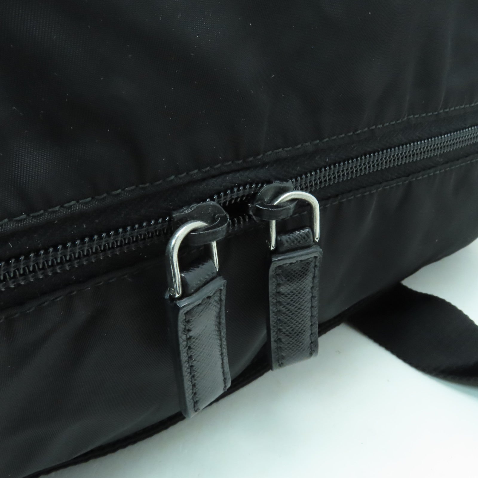 PRADA 尼龍Tote Bag銀扣手挽袋黑色