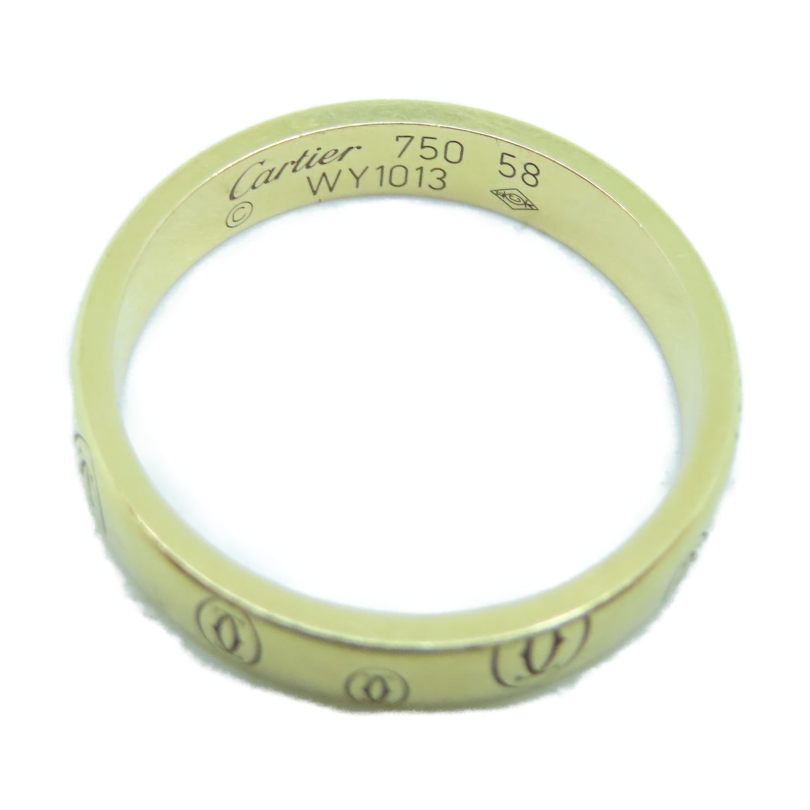 CARTIER 18K黃金HappyBirthday Ring戒指US#8.5