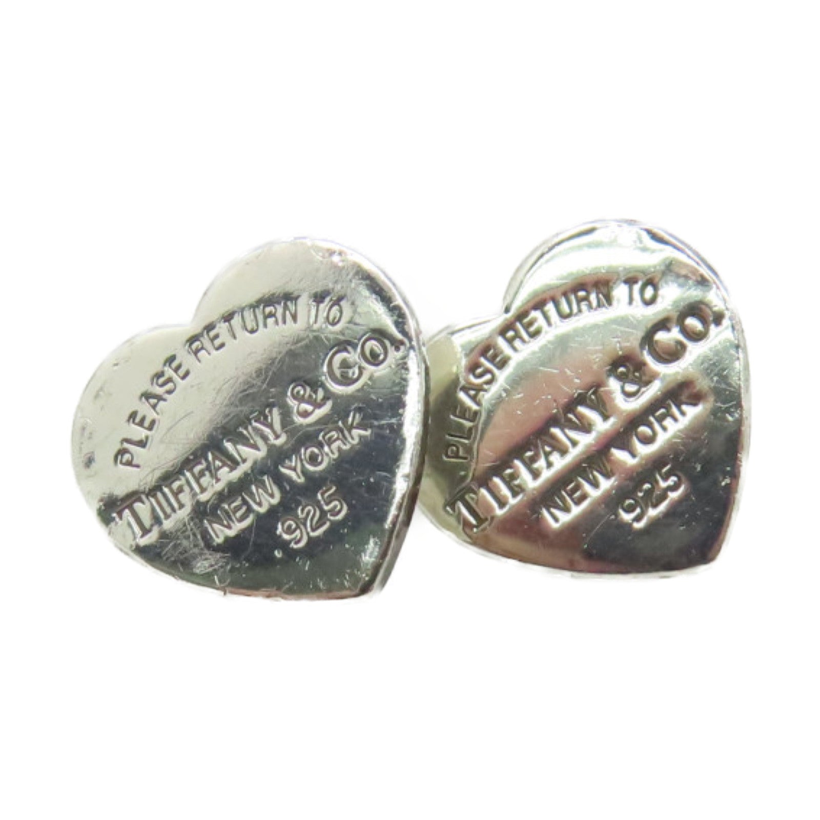 TIFFANY＆CO 925純銀Heart Tag Earrings耳環