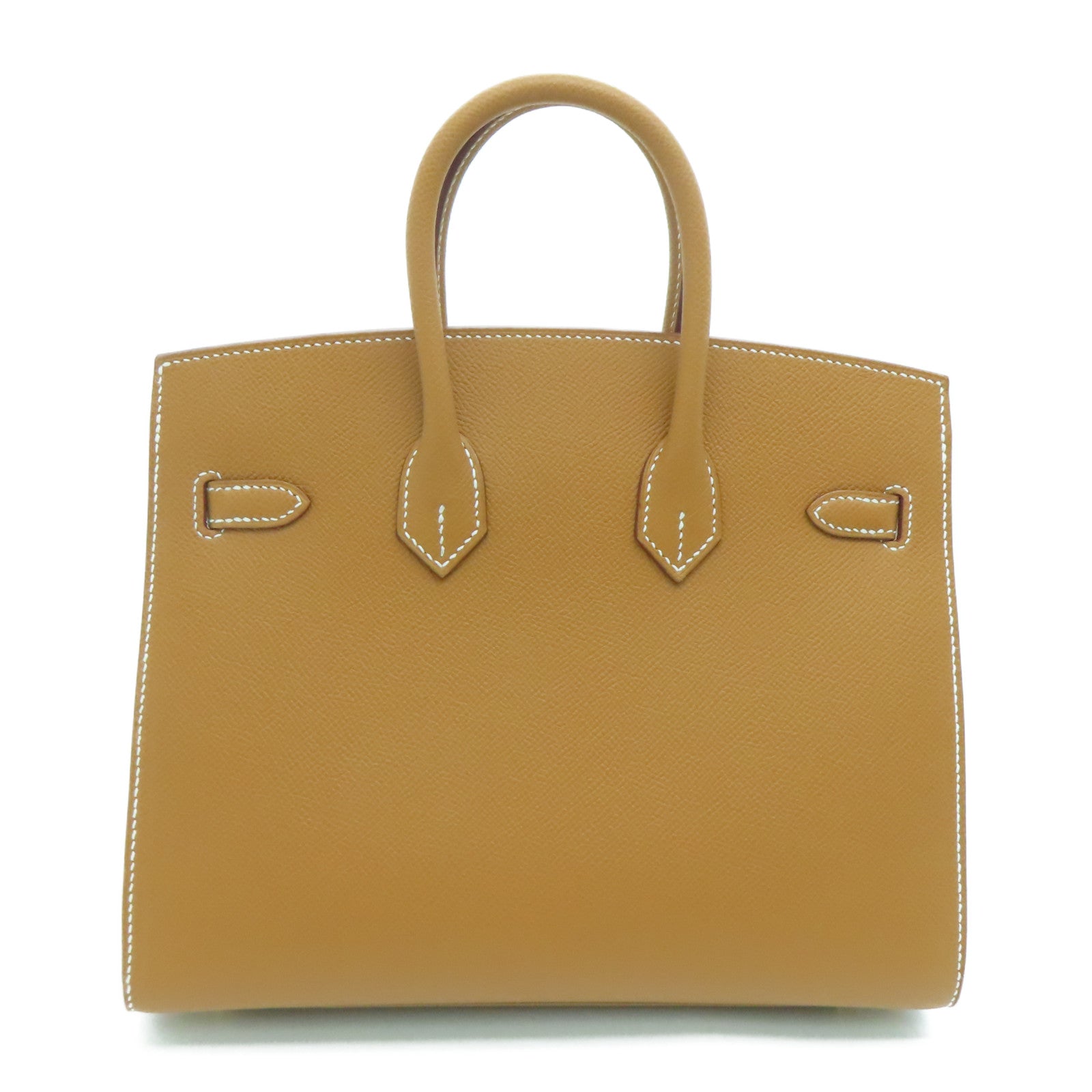 HERMES Epsom Leather Birkin 25 Gold Buckle Hand Bag Gold/Brown