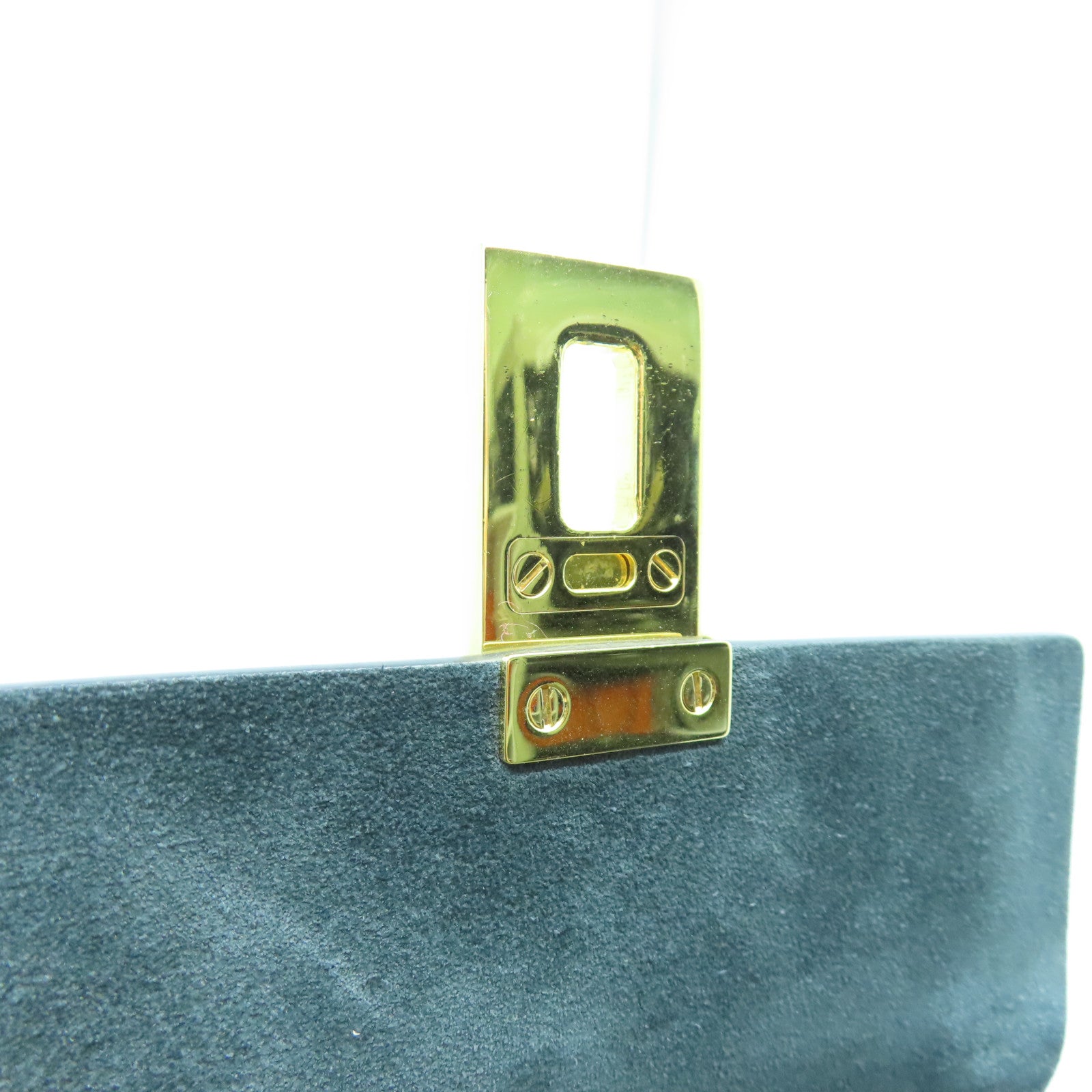 Chloe suede / cowhide leather Shoulder Bag gold buckle shoulder bag teal