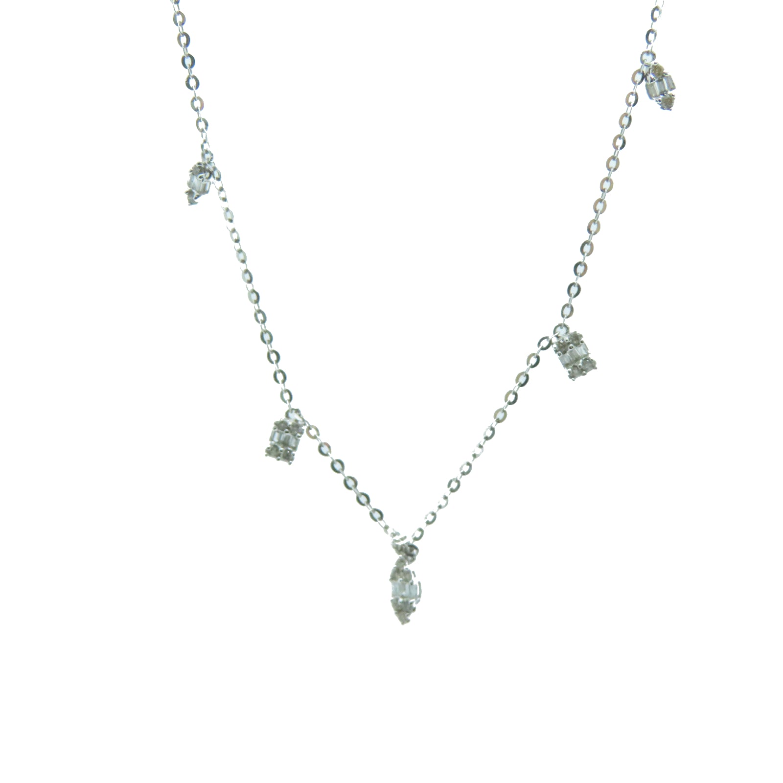 JEWELRY 【激减优惠】18K白金0.19ct钻石颈链