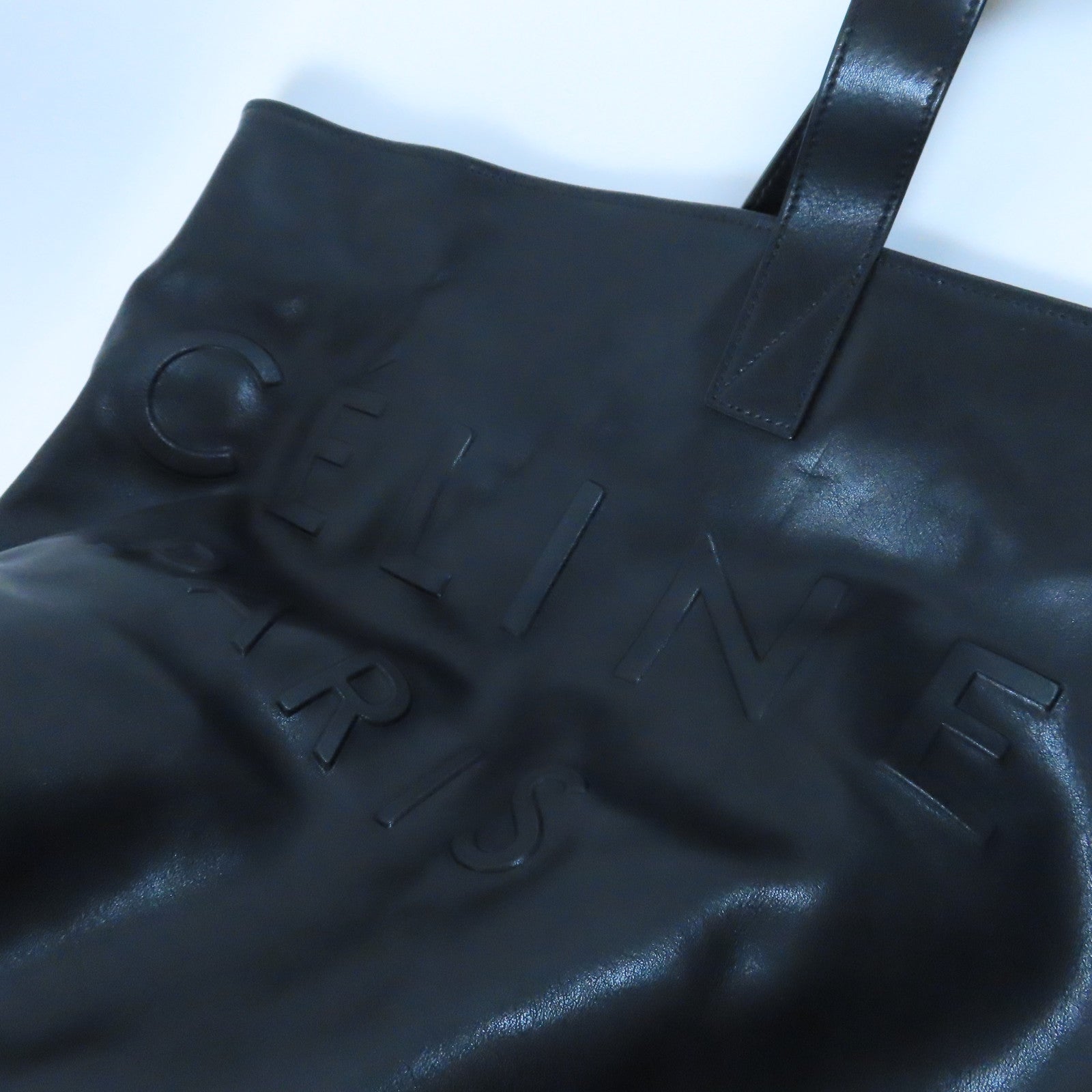CELINE 牛皮皮革Tote Bag肩背袋黑色