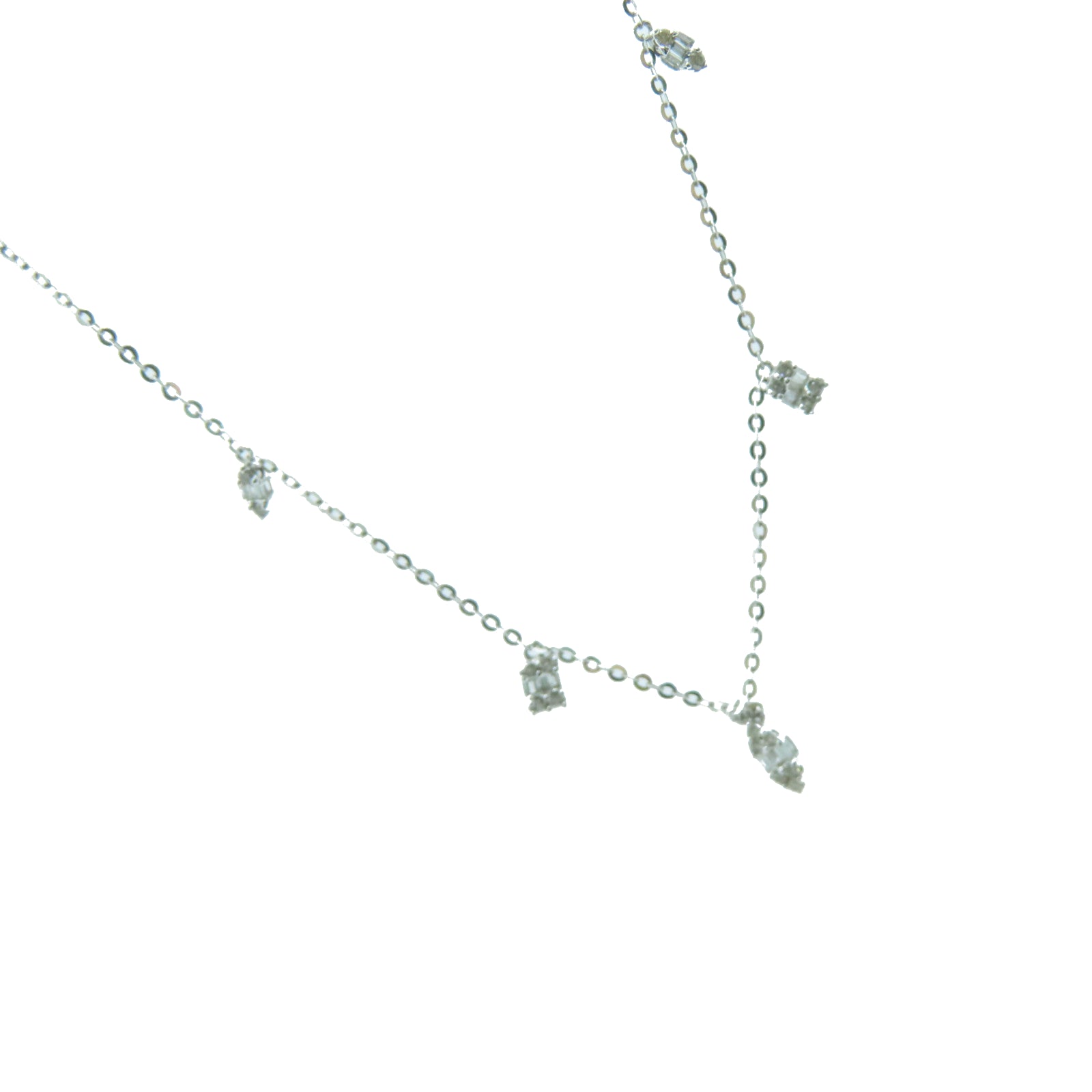 JEWELRY 【激减优惠】18K白金0.19ct钻石颈链