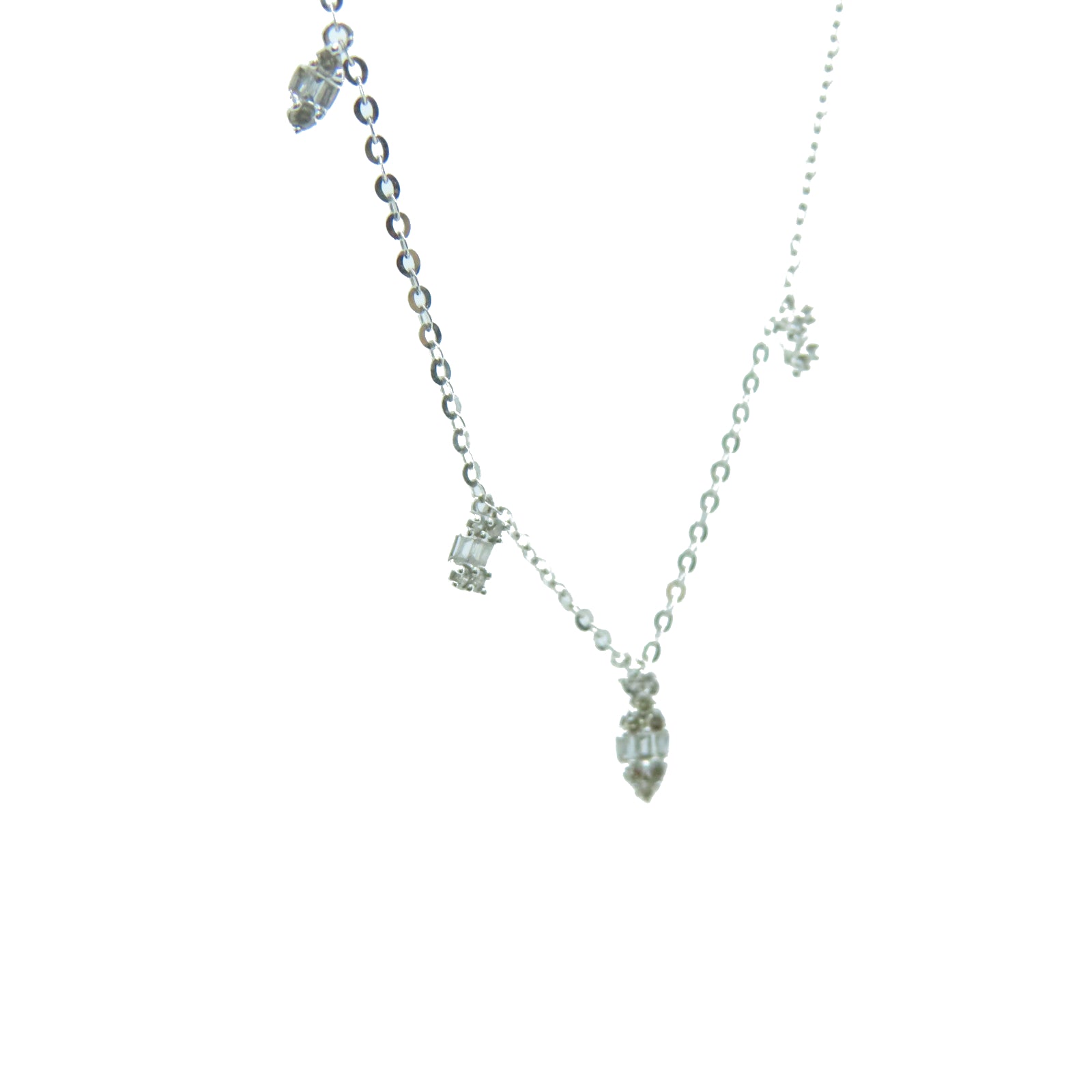 JEWELRY 【激减优惠】18K白金0.19ct钻石颈链