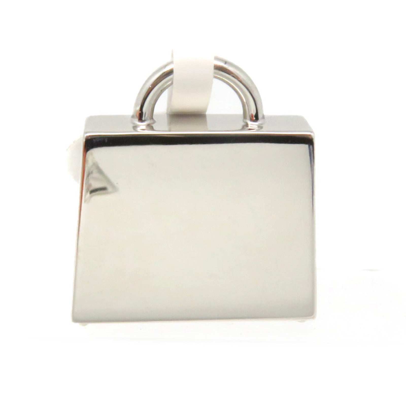 HERMES 金属Curiosite Kelly Laque Charm挂饰银色/蓝色