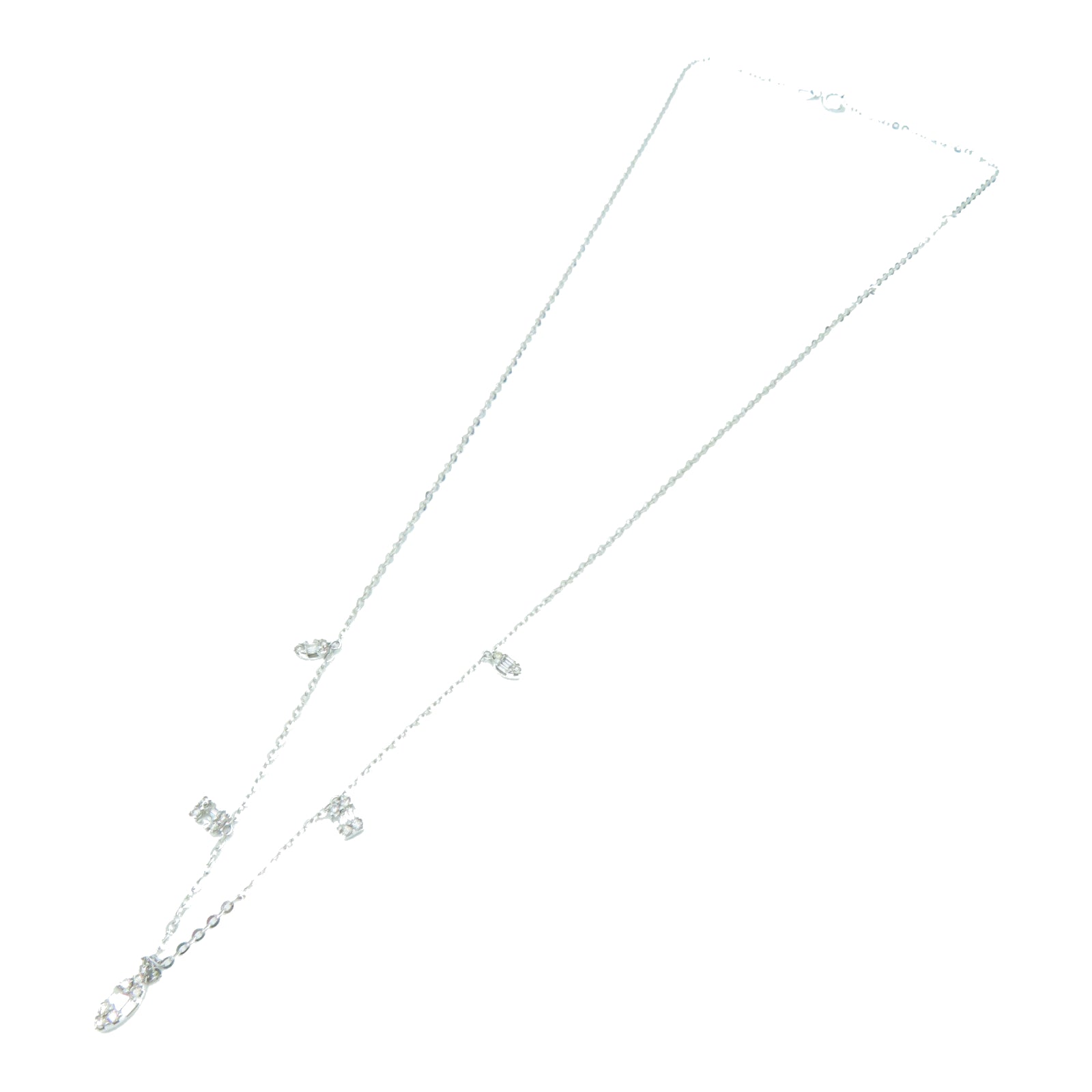 JEWELRY 【激减优惠】18K白金0.19ct钻石颈链