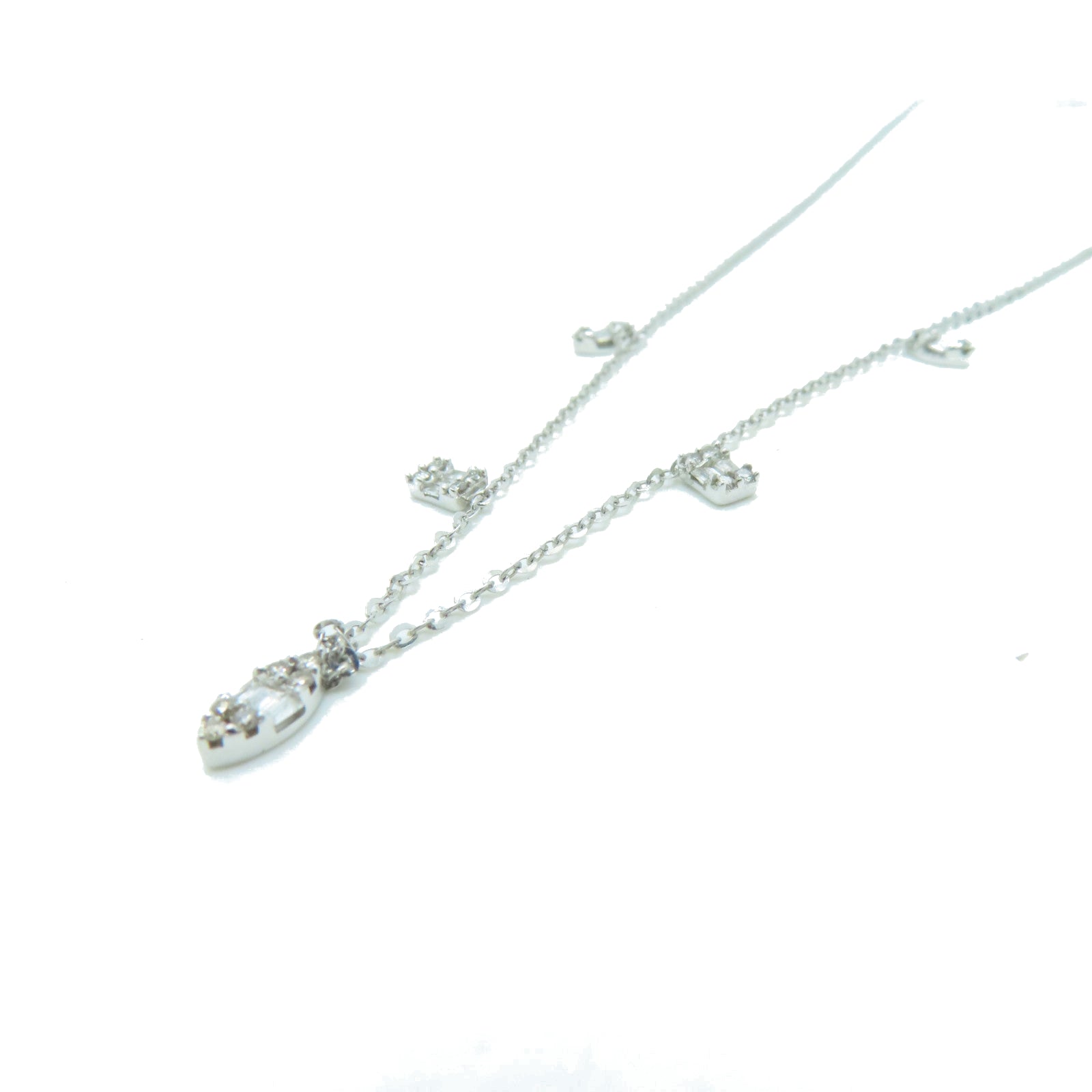 JEWELRY 【激减优惠】18K白金0.19ct钻石颈链