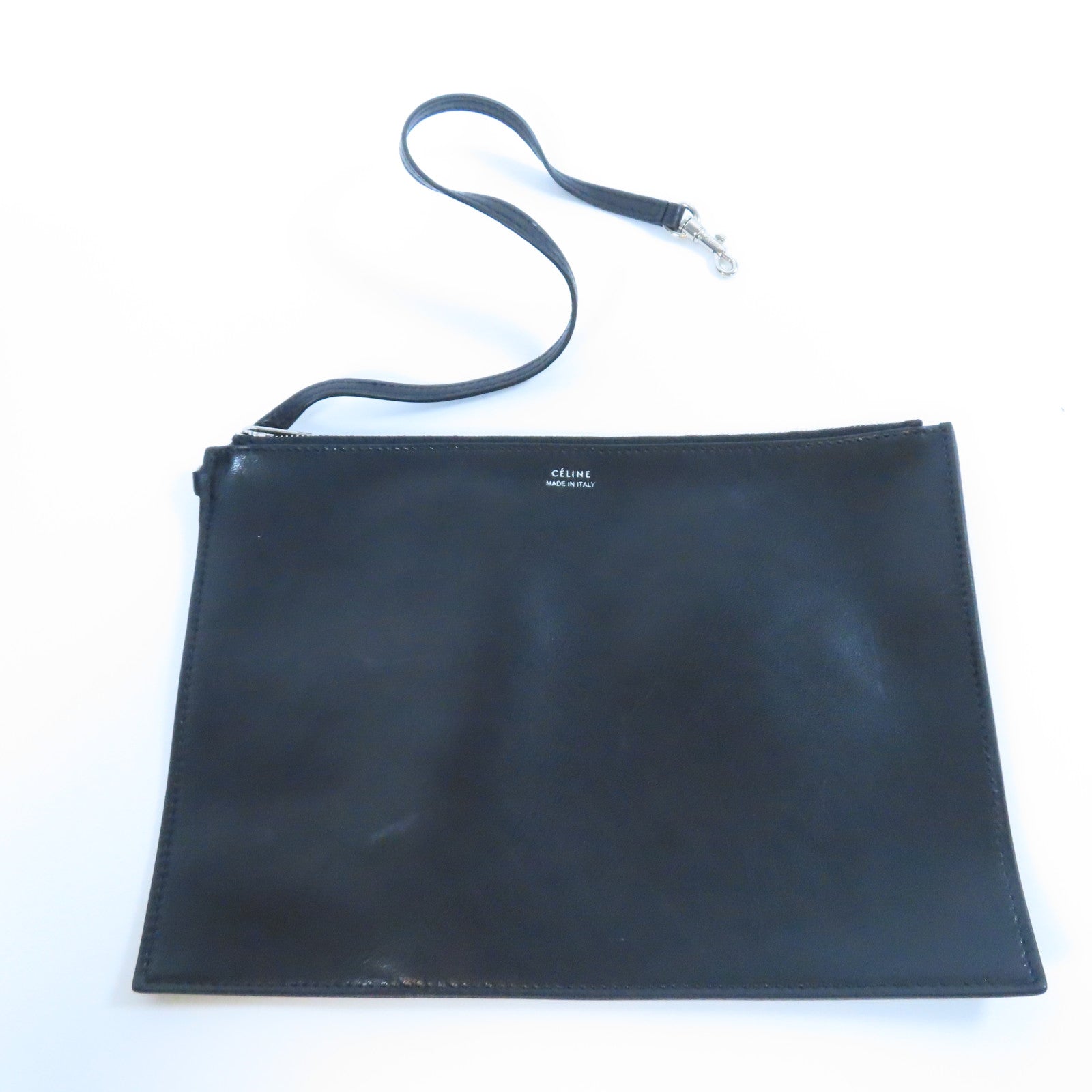 CELINE 牛皮皮革Tote Bag肩背袋黑色