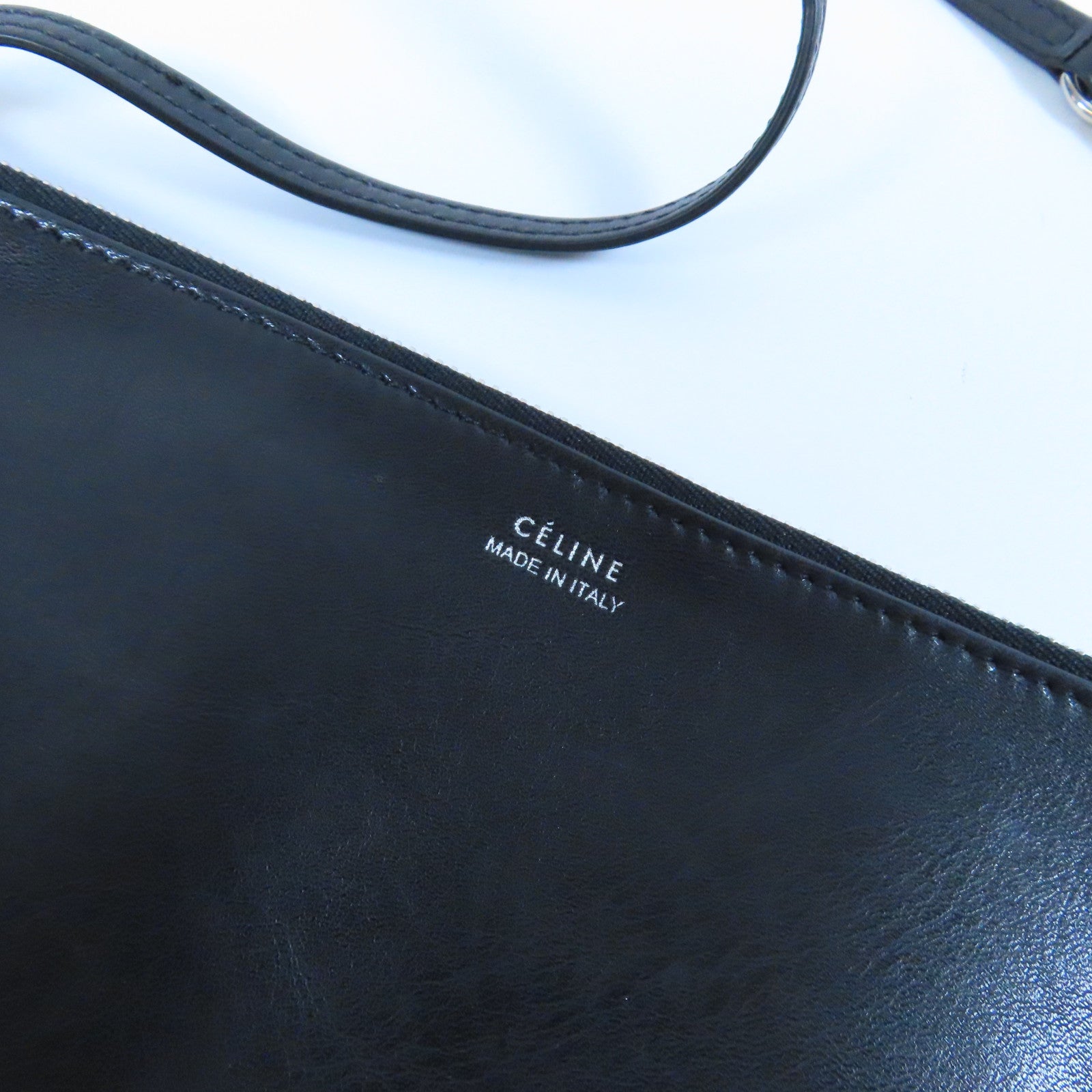 CELINE 牛皮皮革Tote Bag肩背袋黑色