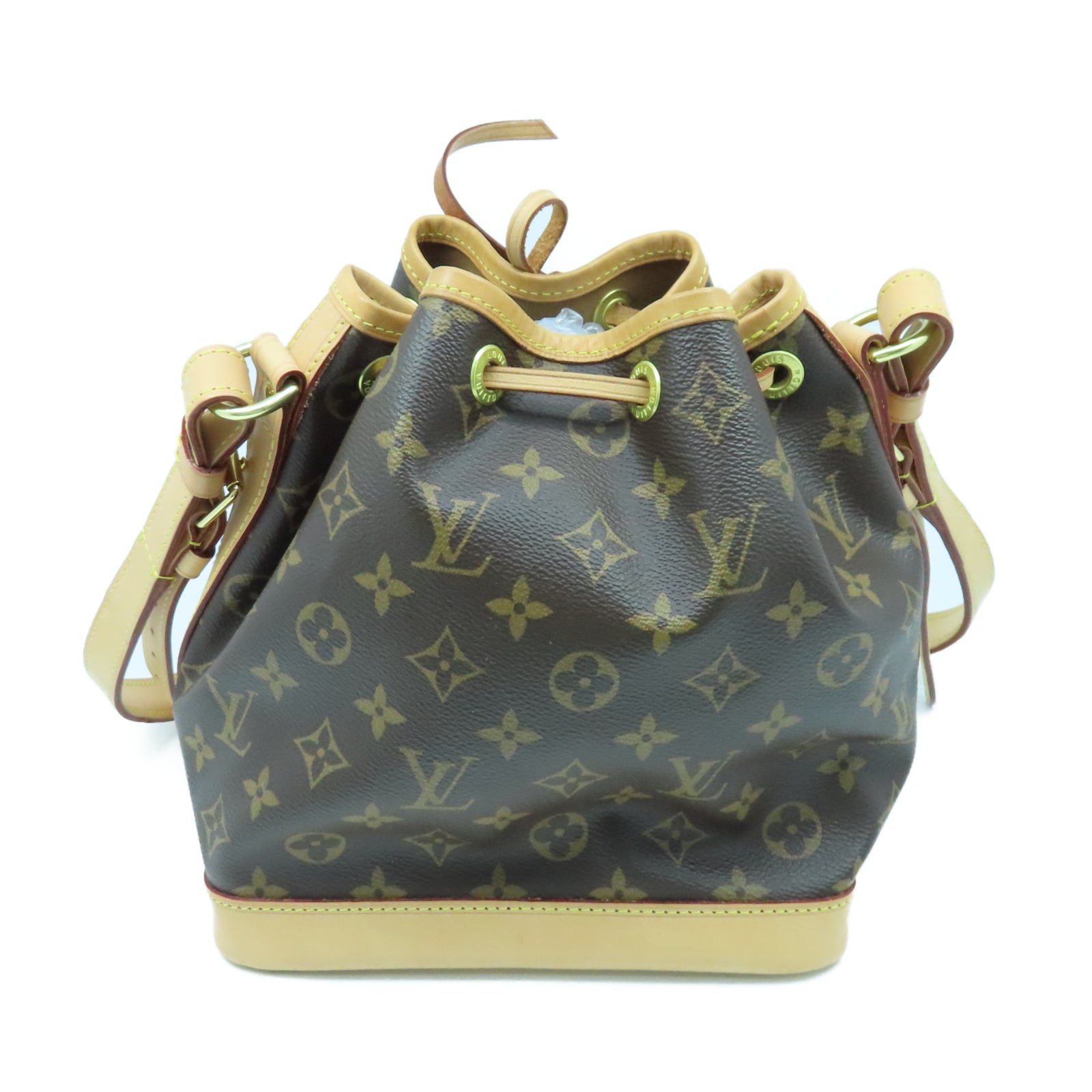 LOUIS VUITTON Monogram Noe BB金扣肩背袋棕色
