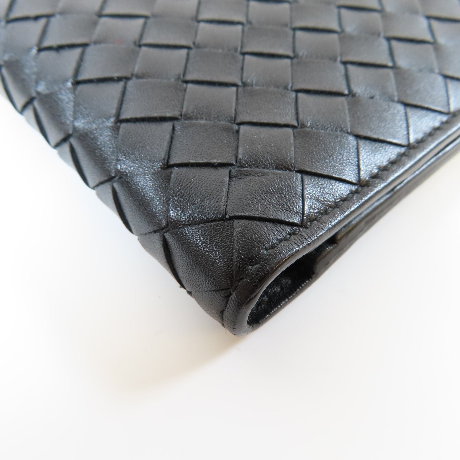 BOTTEGA VENETA 織紋牛皮皮革Wallet錢包黑色