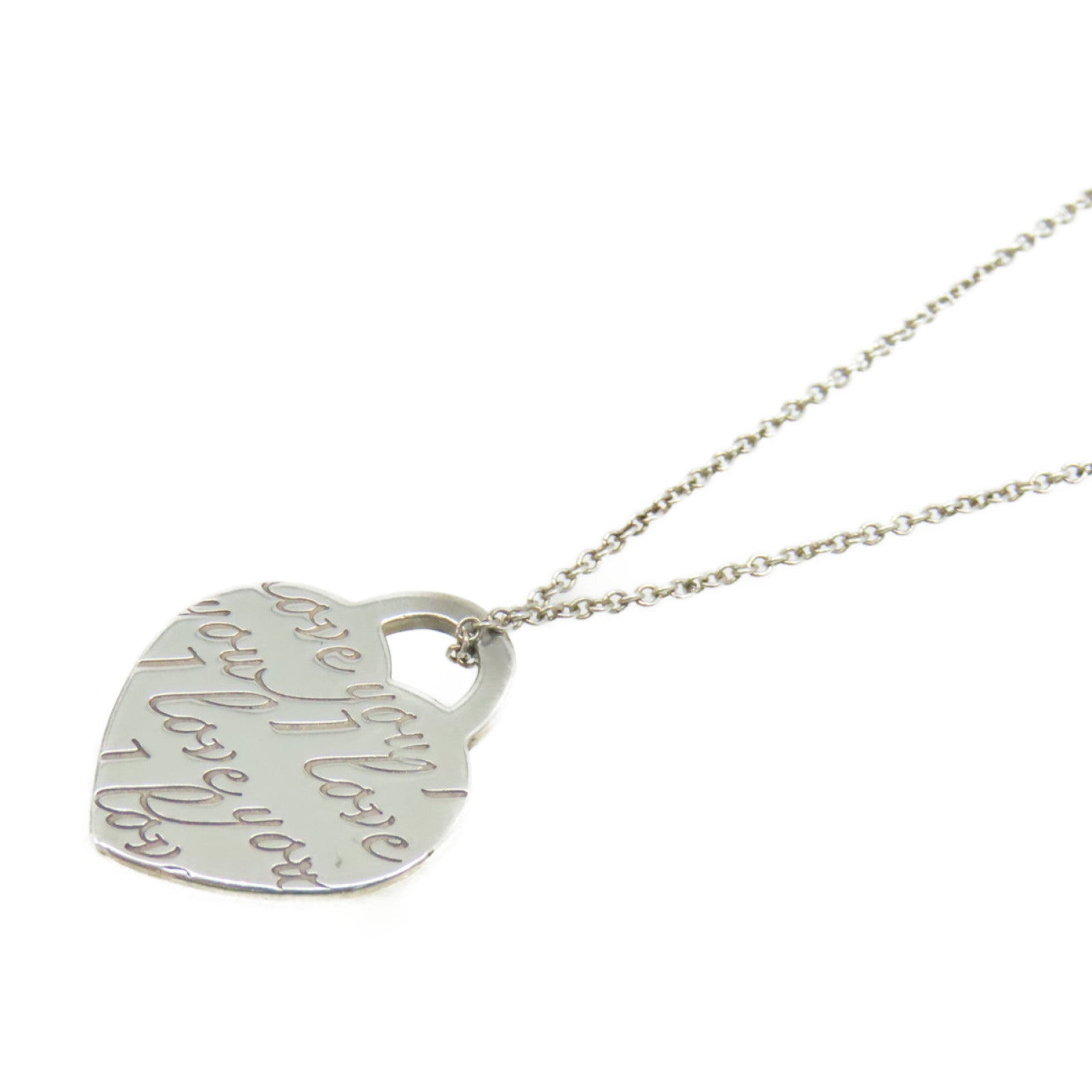 TIFFANY＆CO 925純銀I Love You Heart Necklace項鍊