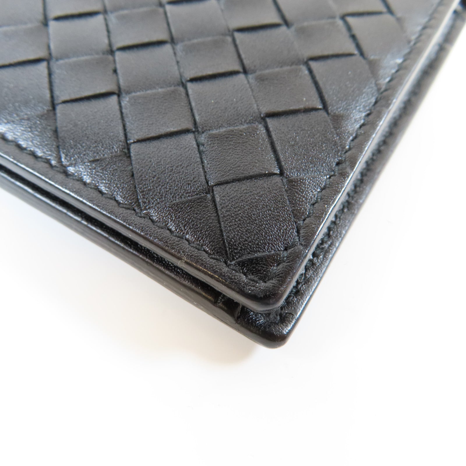 BOTTEGA VENETA 織紋牛皮皮革Wallet錢包黑色