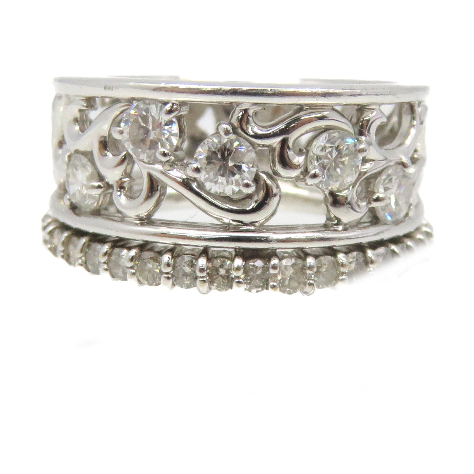 JEWELRY 18K白金/0.532ct钻石Diamond Ring戒指US#6