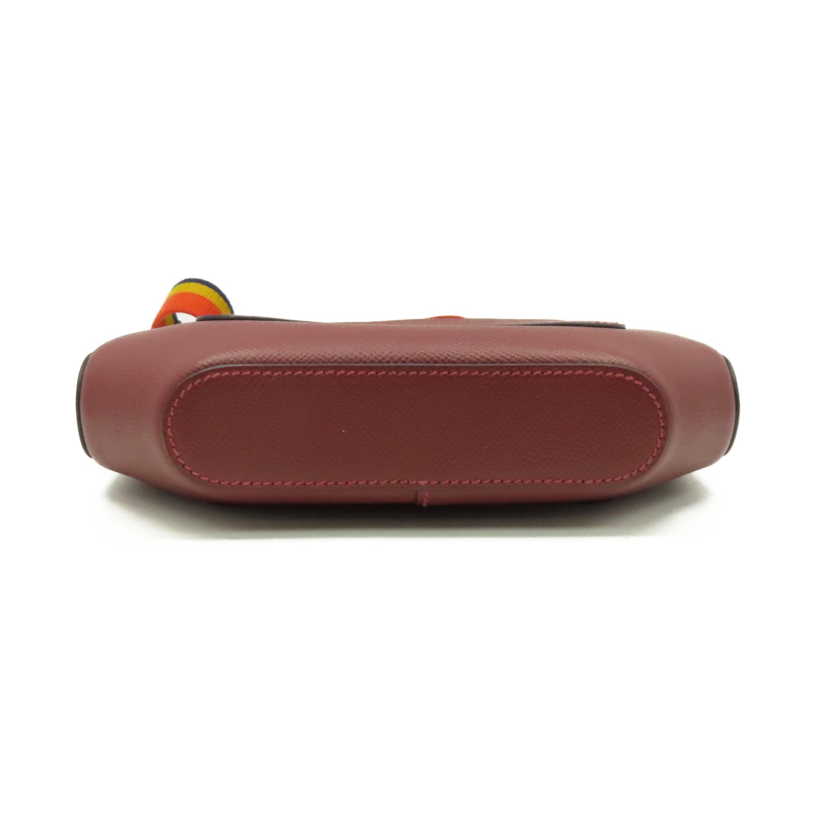 HERMES Epsom皮革Octogone Shoulder Bag肩背袋Rouge Grenat紅石榴色