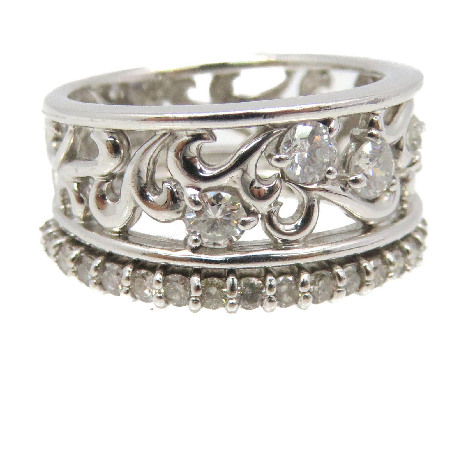 JEWELRY 18K白金/0.532ct钻石Diamond Ring戒指US#6