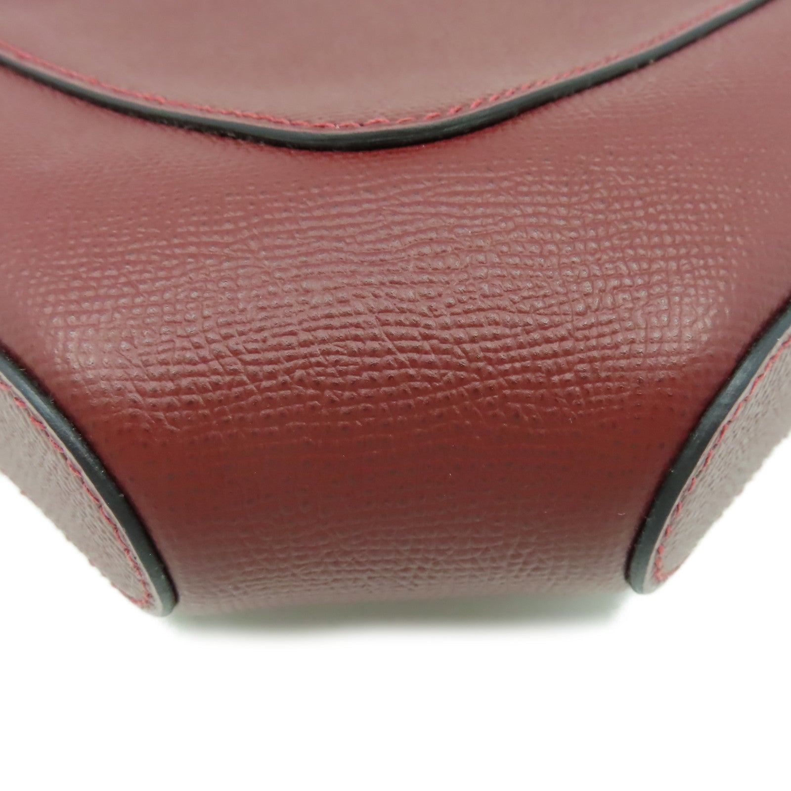 HERMES Epsom皮革Octogone Shoulder Bag肩背袋Rouge Grenat紅石榴色