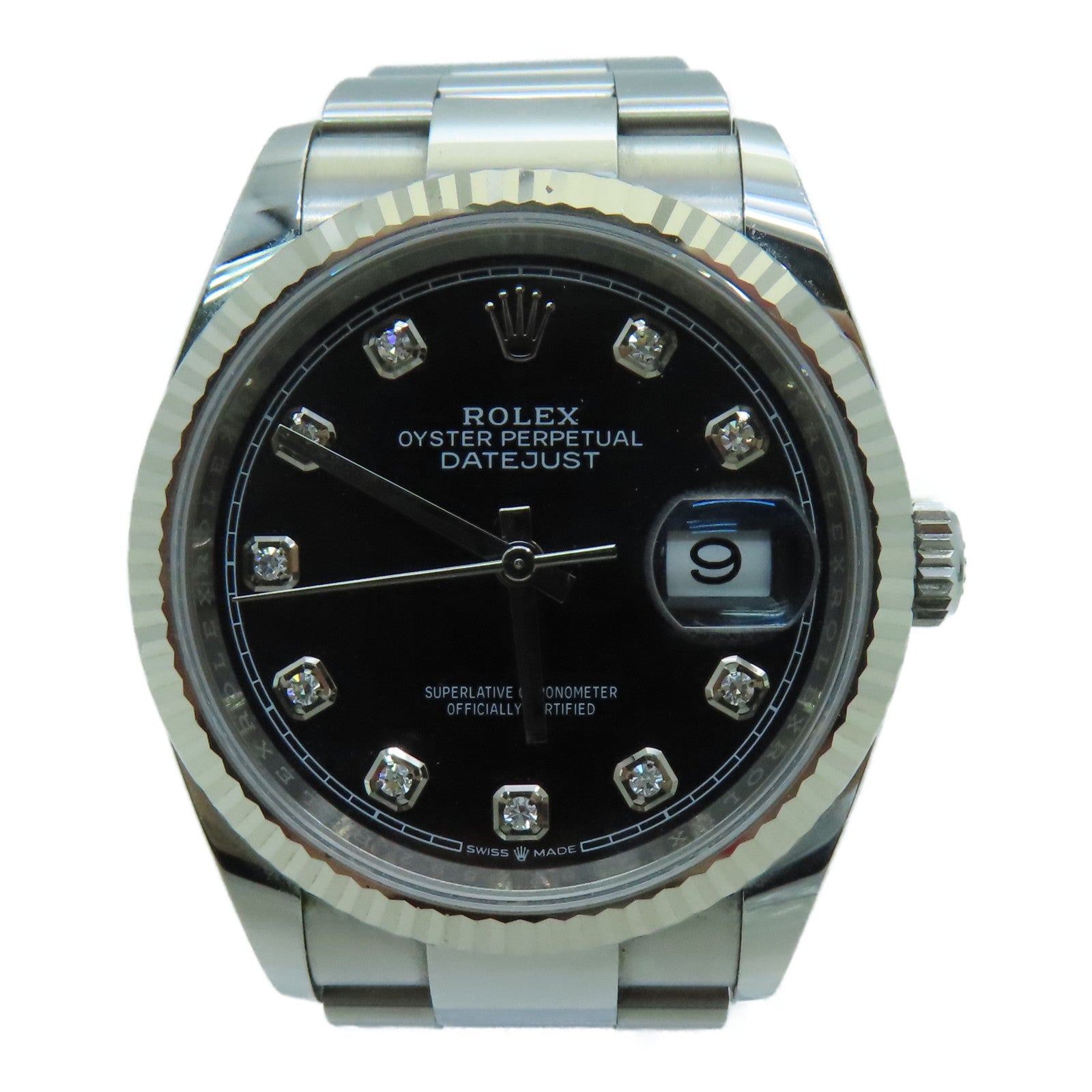 ROLEX Datejust 36mm 不鏽鋼手錶自動機芯銀色/黑色