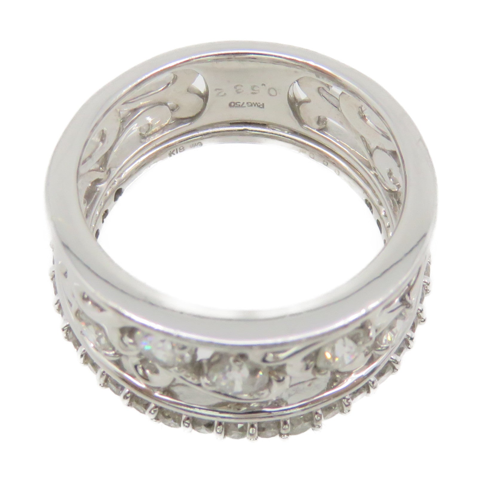 JEWELRY 18K白金/0.532ct钻石Diamond Ring戒指US#6