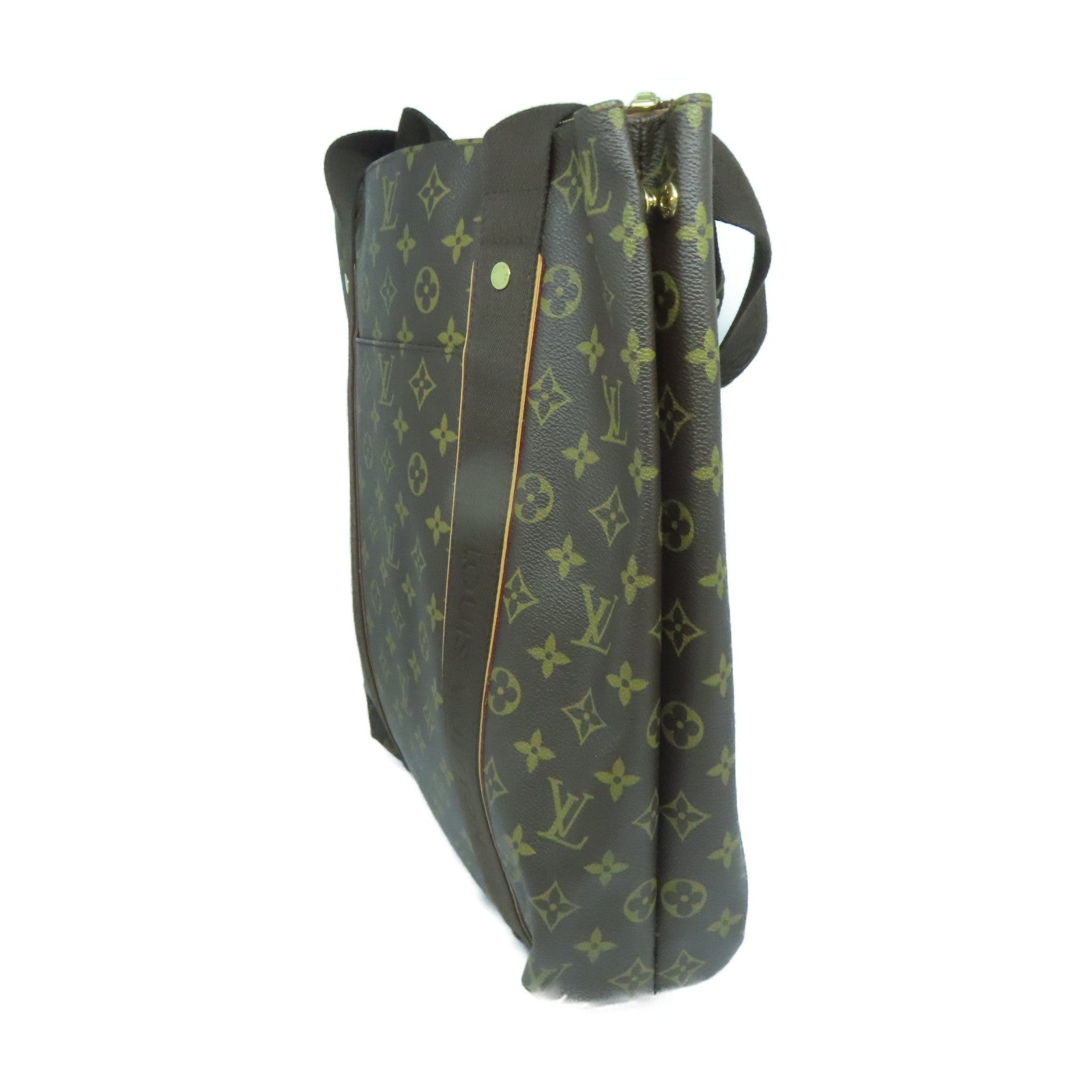 LOUIS VUITTON Monogram Beaubourg金扣手挽袋啡色