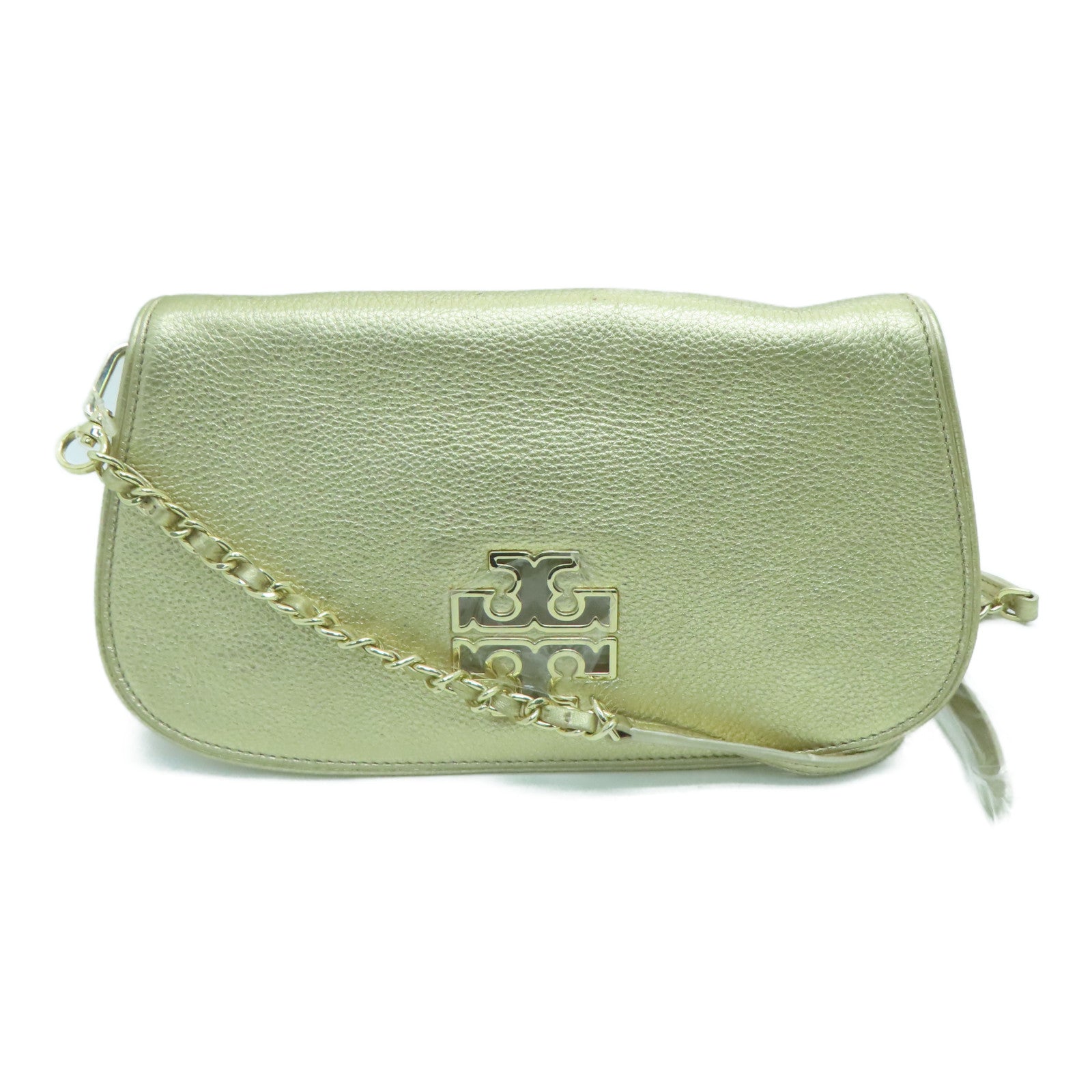 Tory Burch 牛皮皮革Shoulder Bag金扣肩背袋金色