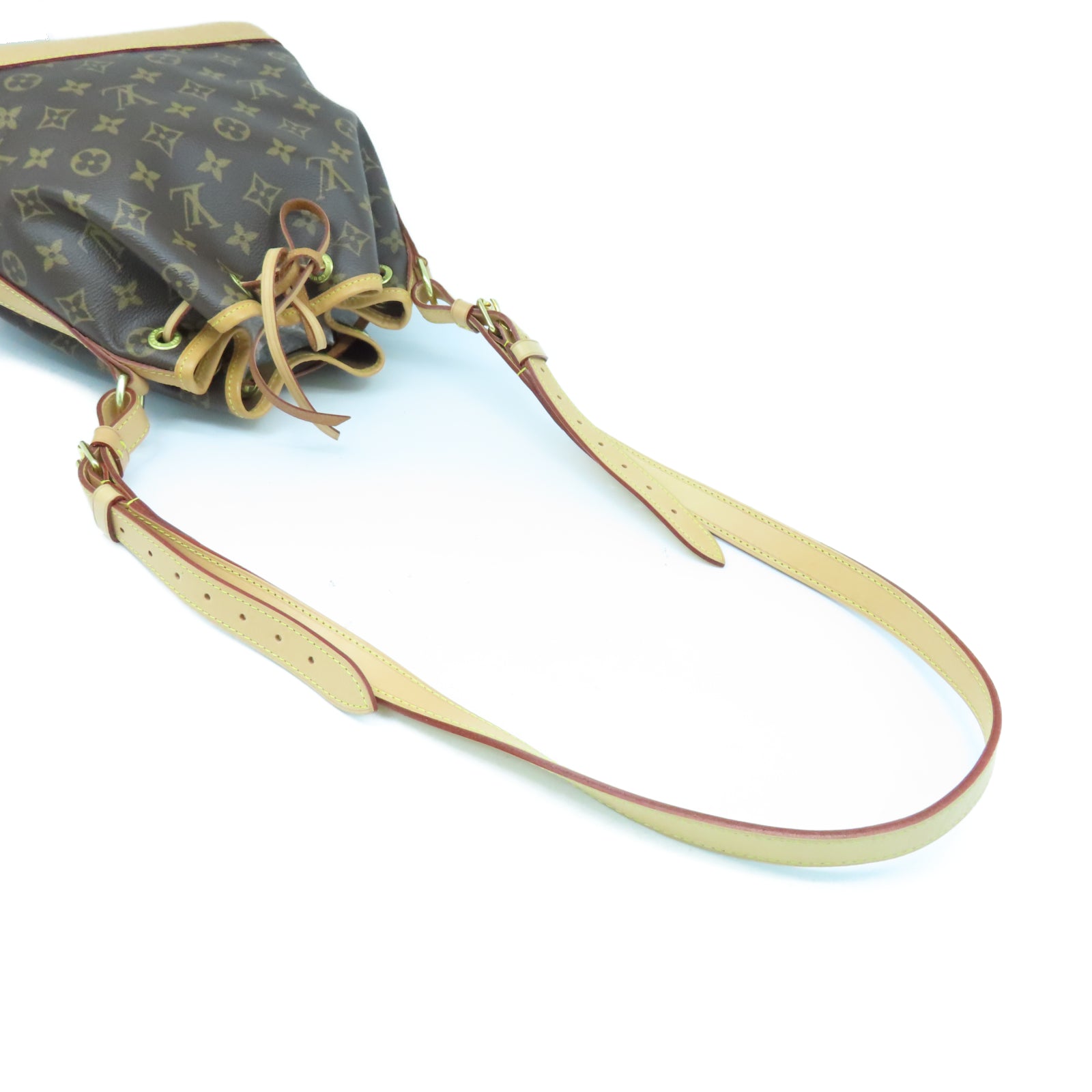 LOUIS VUITTON Monogram Noe BB金扣肩背袋棕色