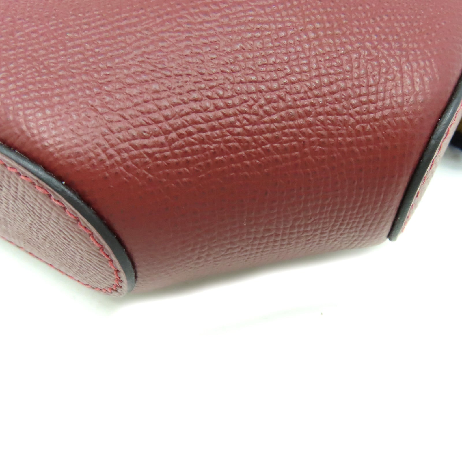 HERMES Epsom皮革Octogone Shoulder Bag肩背袋Rouge Grenat紅石榴色