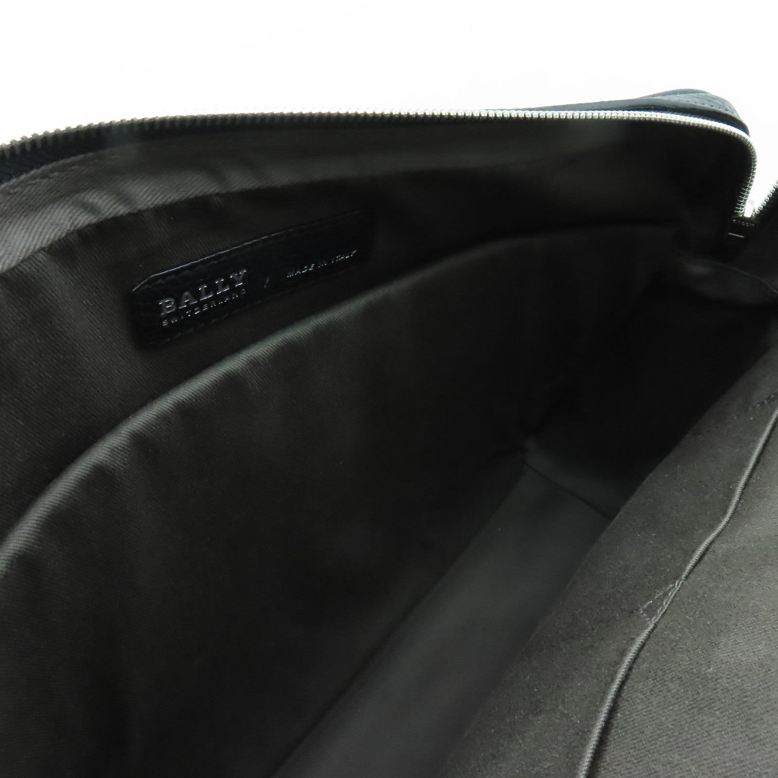 BALLY 牛皮皮革Shoulder Bag銀扣肩背袋黒色