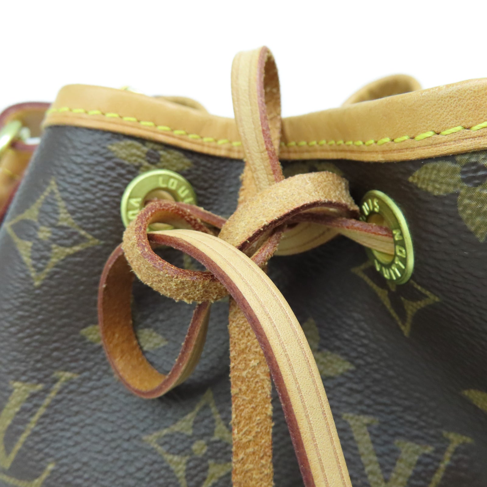 LOUIS VUITTON Monogram Noe BB金扣肩背袋棕色
