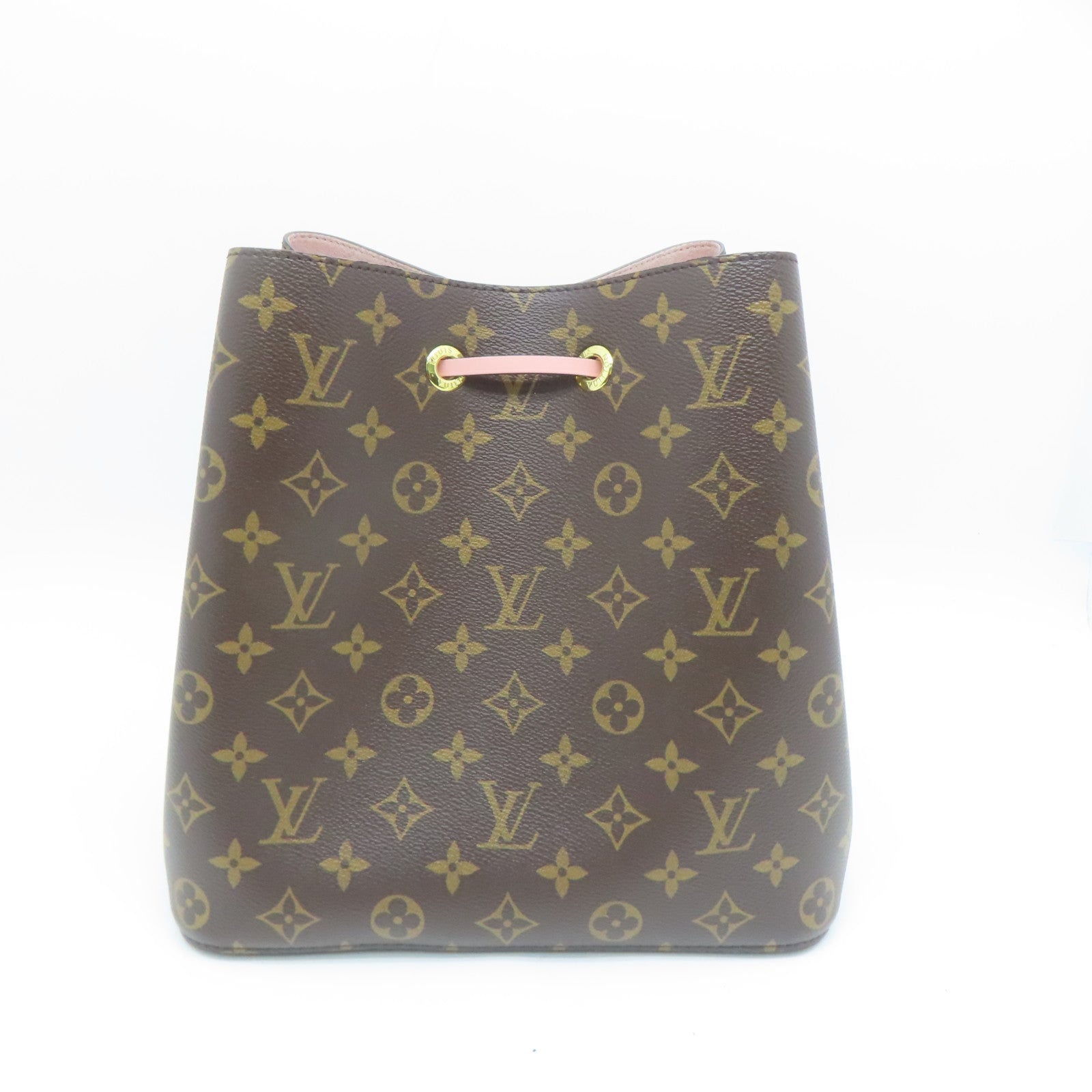 LOUIS VUITTON Monogram NeoNoe金扣肩背袋啡色/粉紅色