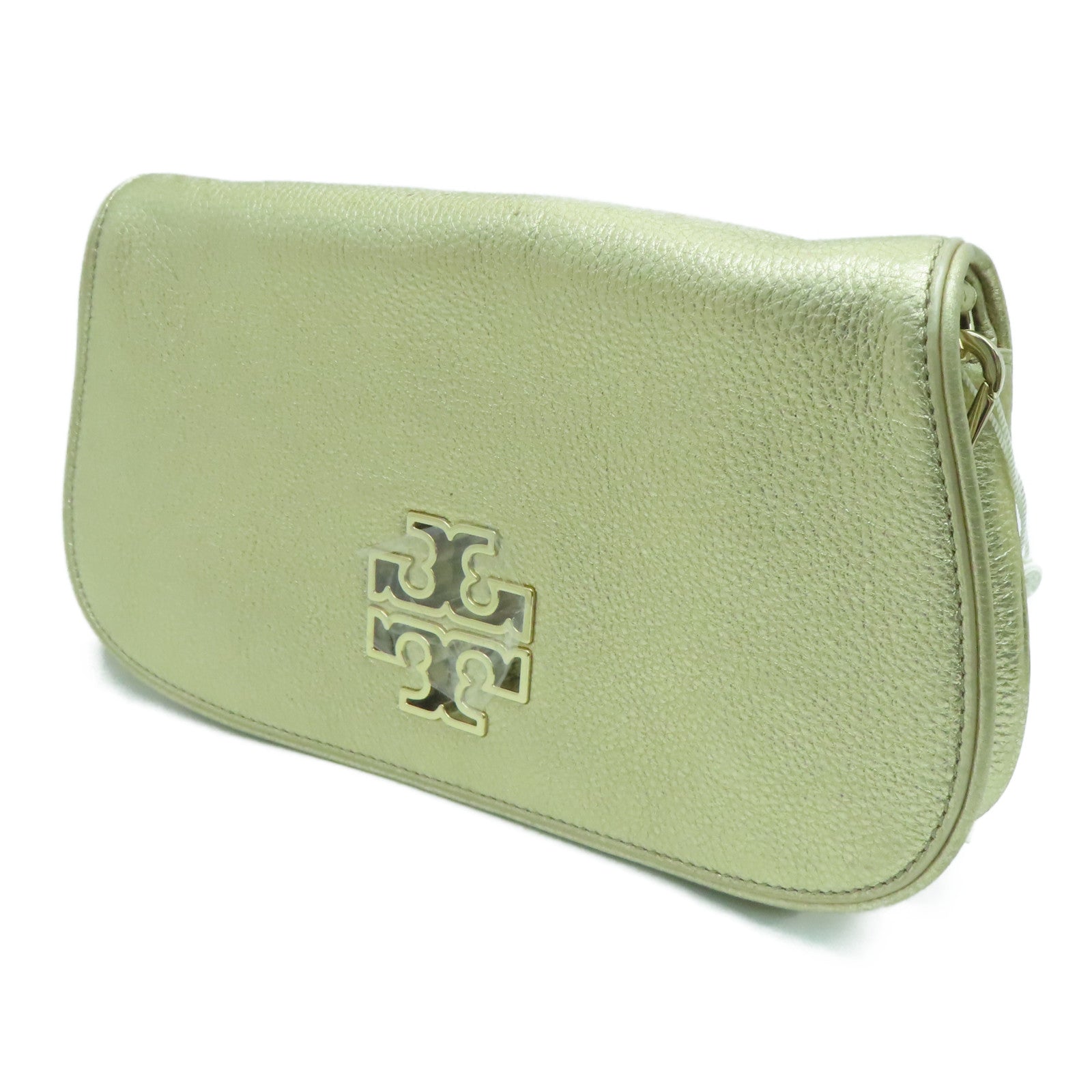Tory Burch 牛皮皮革Shoulder Bag金扣肩背袋金色
