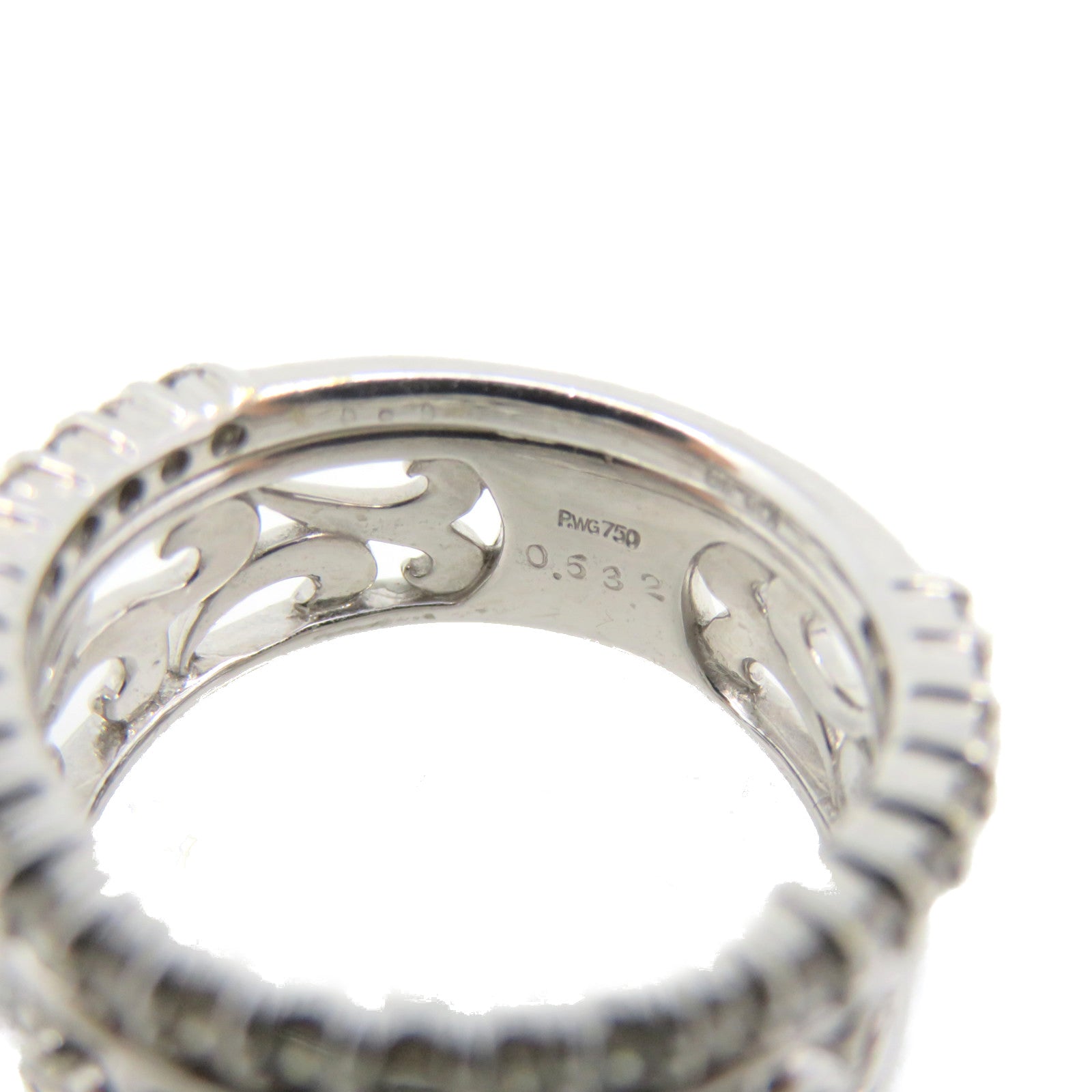 JEWELRY 18K白金/0.532ct钻石Diamond Ring戒指US#6
