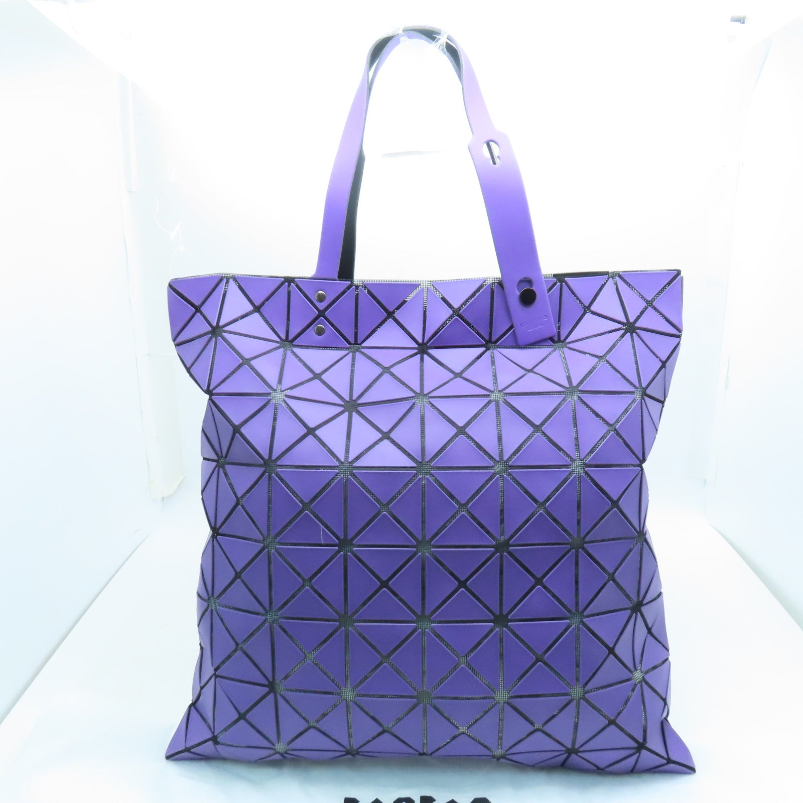 ISSEY MIYAKE PVC Tote Bag銀扣手挽袋紫色