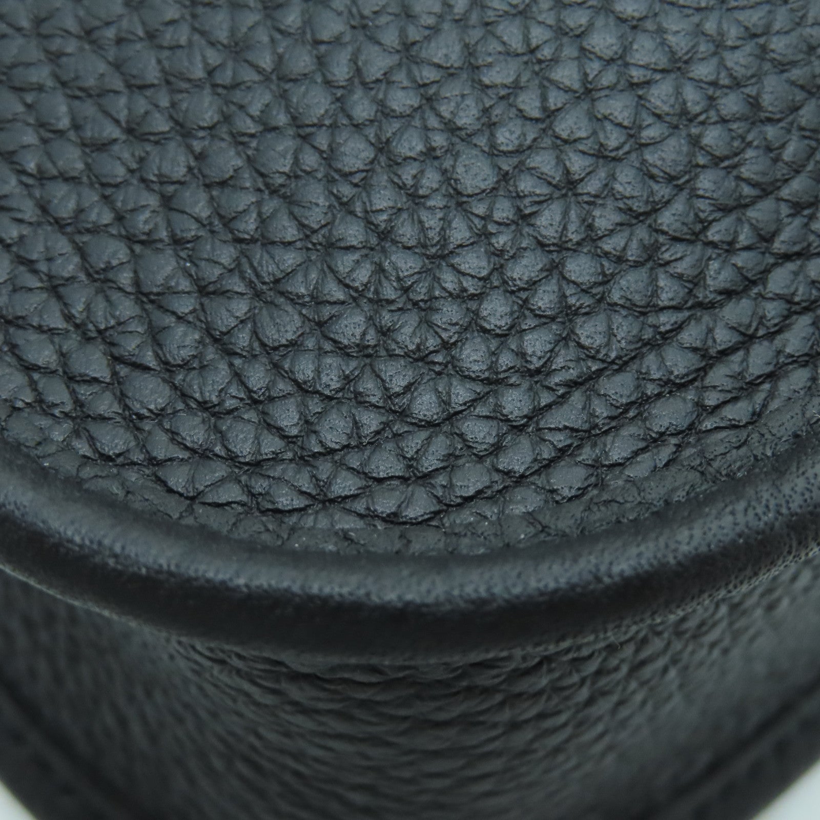 HERMES Clemence皮革Evelyne TPM銀扣肩背袋黑色