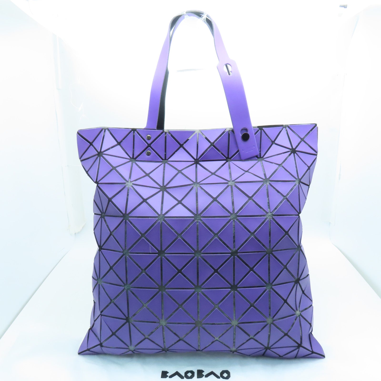 ISSEY MIYAKE PVC Tote Bag銀扣手挽袋紫色