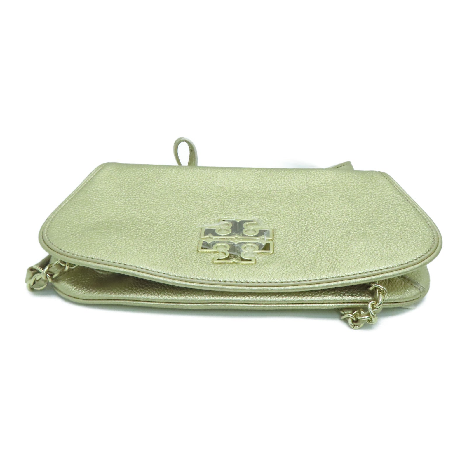 Tory Burch 牛皮皮革Shoulder Bag金扣肩背袋金色