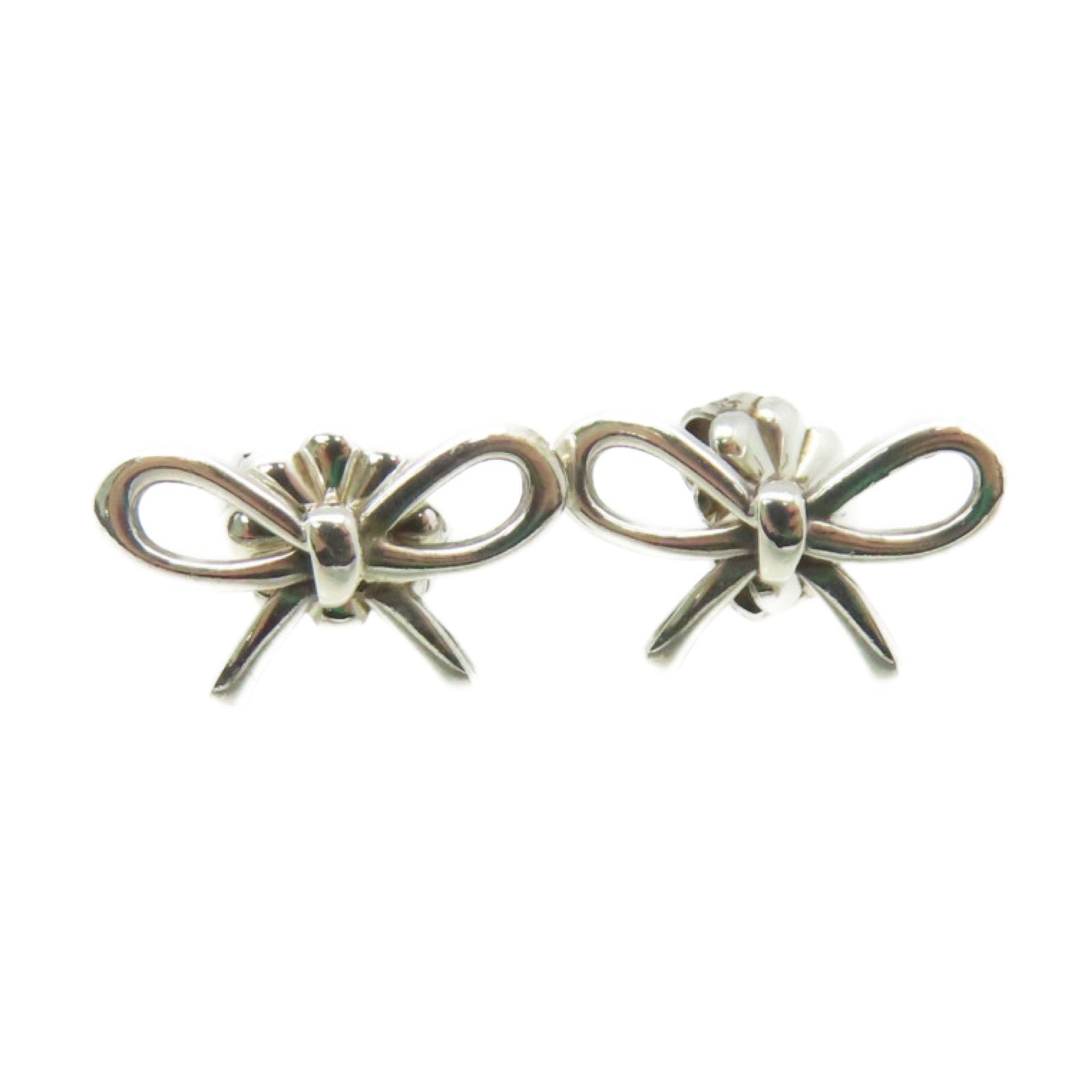TIFFANY＆CO 925純銀Bow Stud Earrings耳環