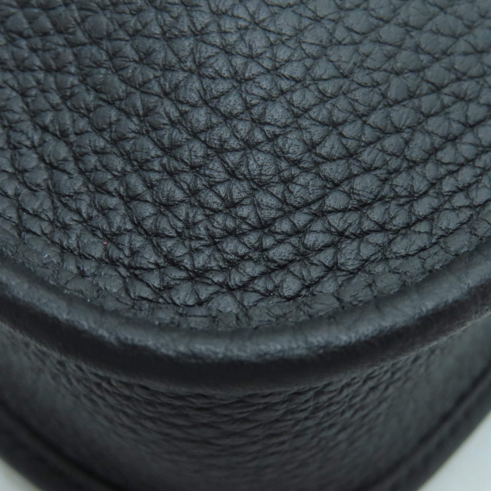 HERMES Clemence皮革Evelyne TPM銀扣肩背袋黑色