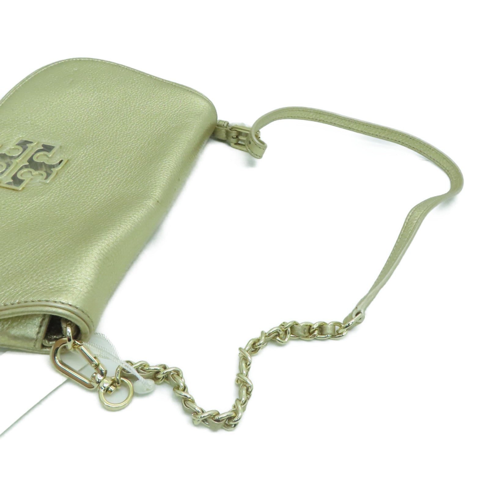Tory Burch 牛皮皮革Shoulder Bag金扣肩背袋金色